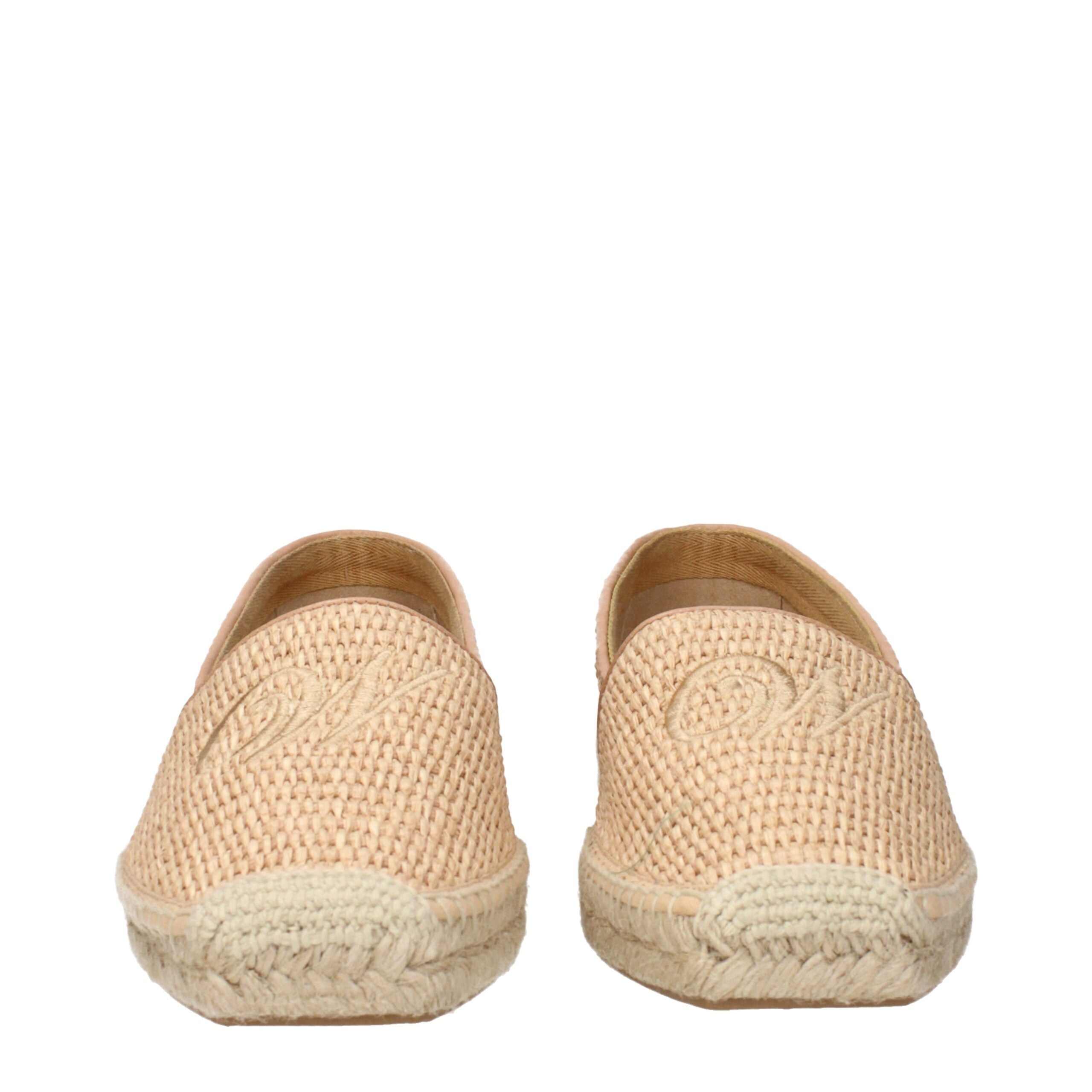 Beige Fabric Espadrilles