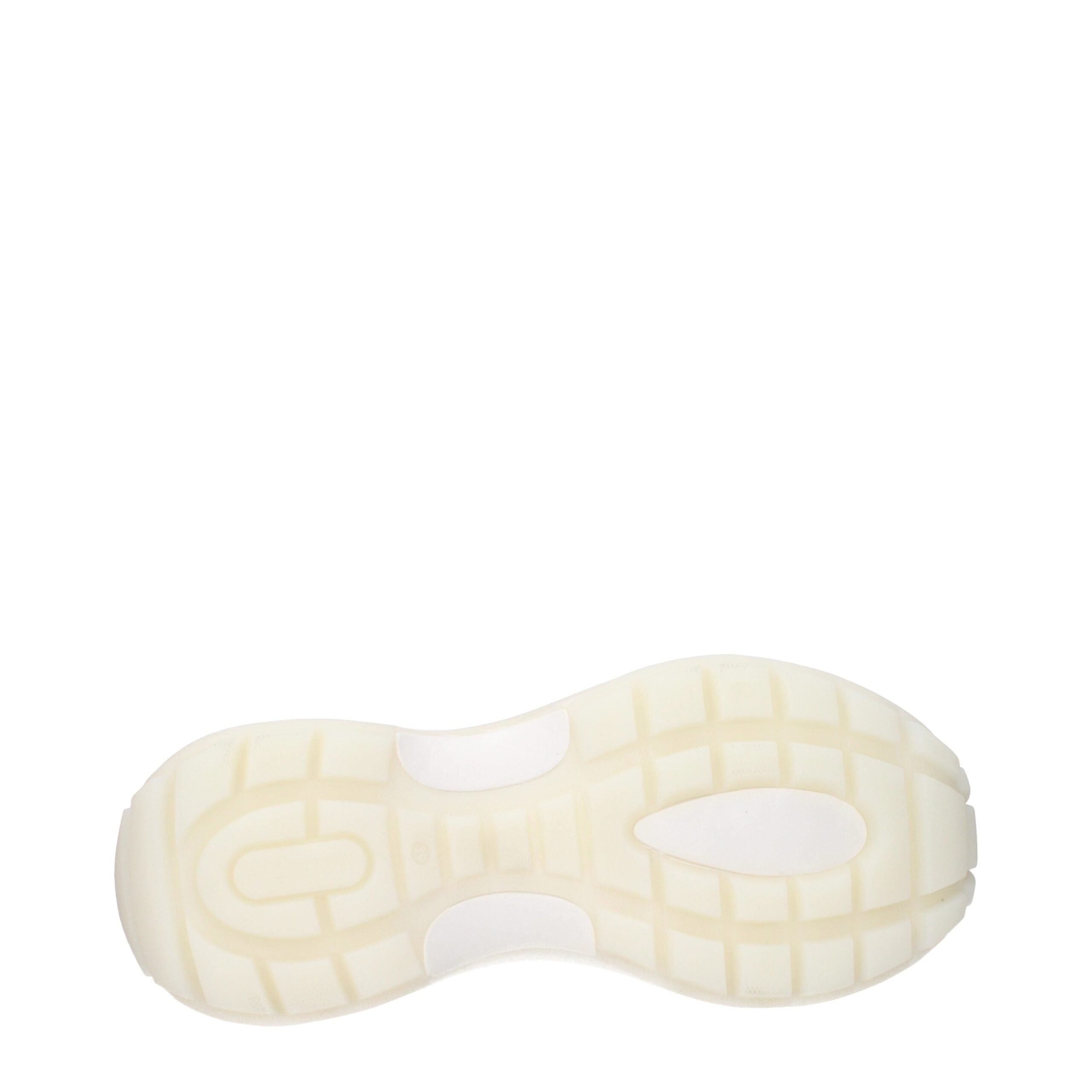 White Fabric Chunky Sneakers