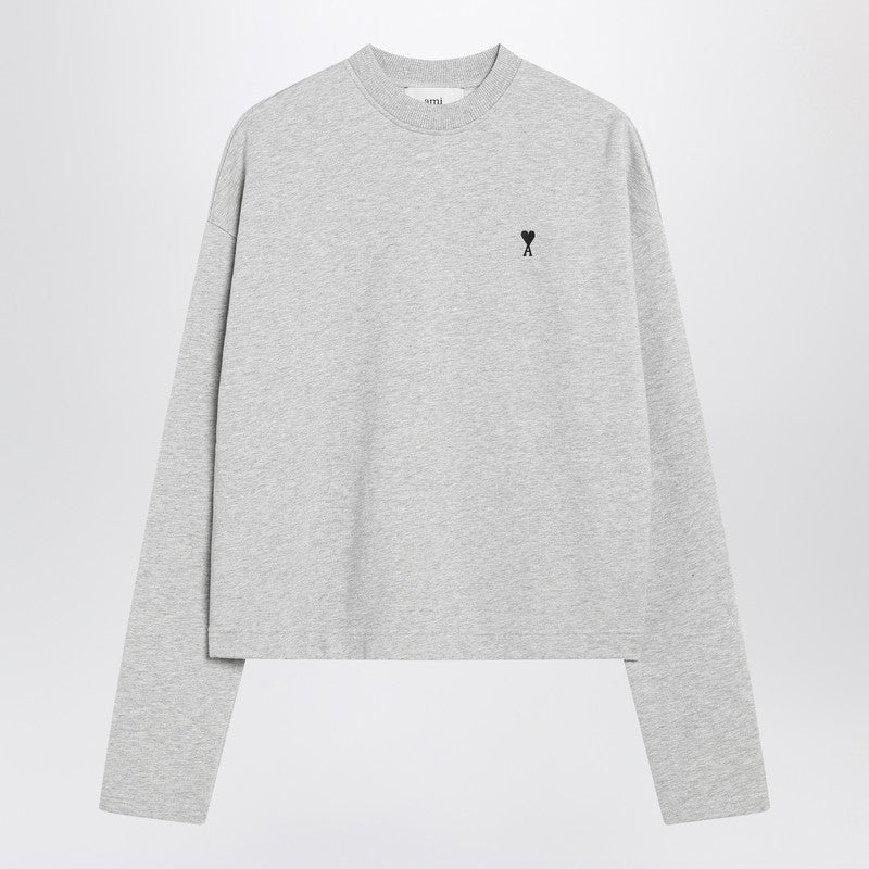 Ami Paris Grey Ami De Coeur sweatshirt