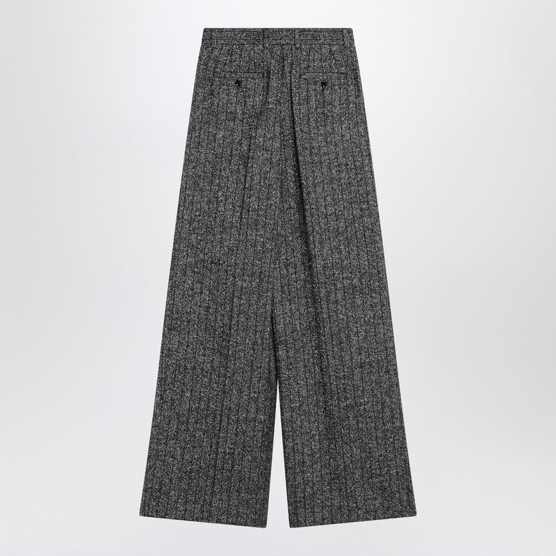Dolce & Gabbana Dolce&Gabbana Wide dark grey striped trousers