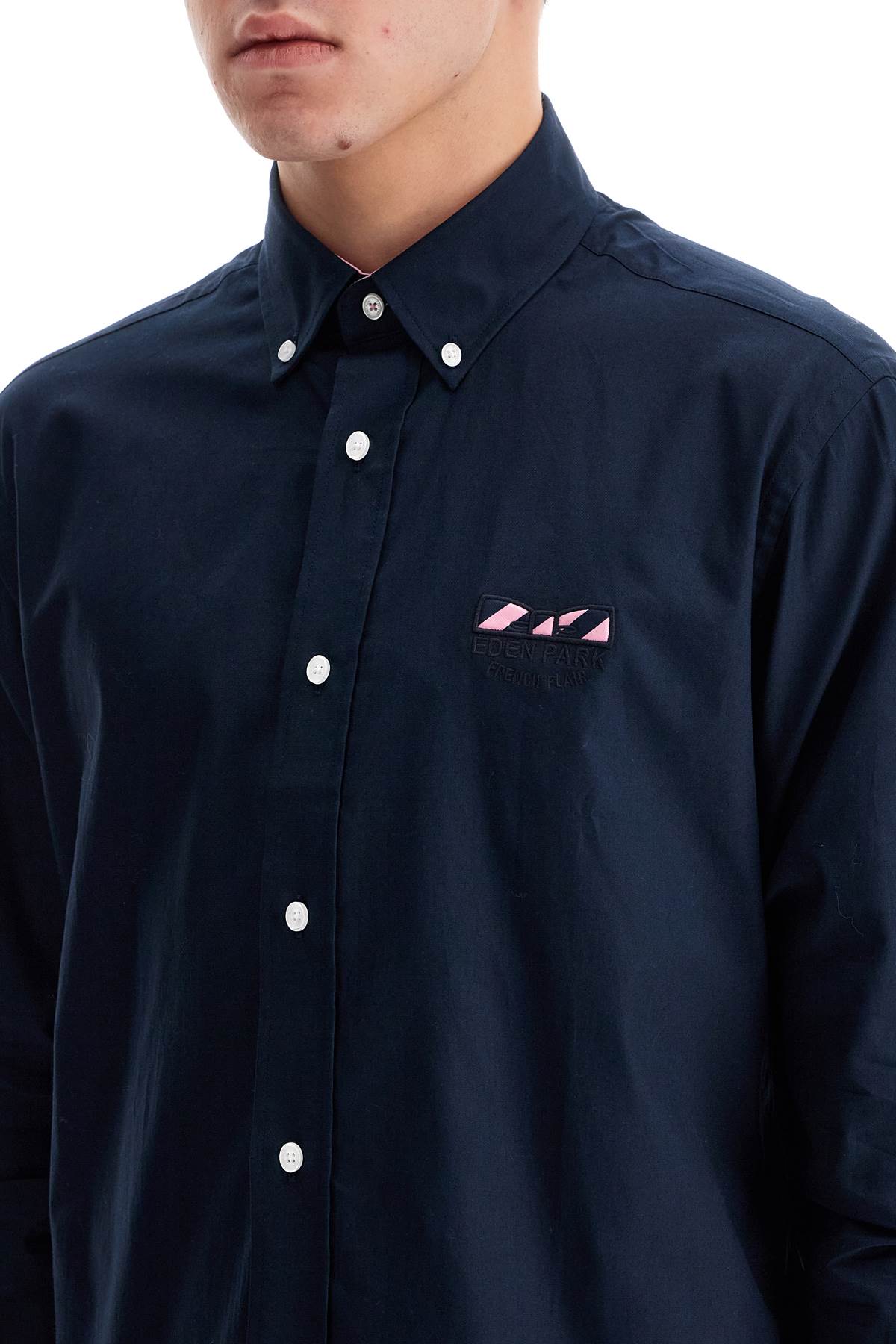 EDEN PARK "oxford shirt with butterfly embroidery detail