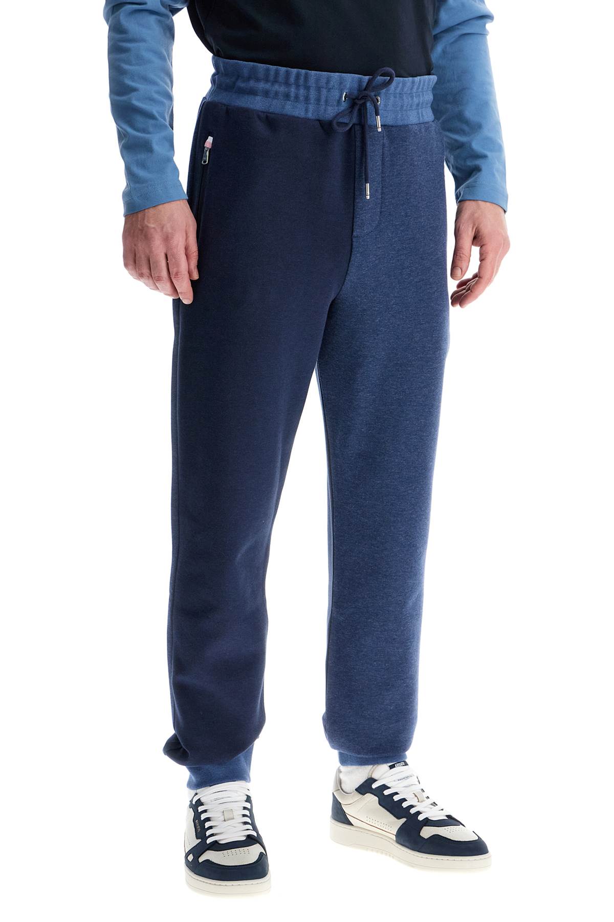 EDEN PARK high-waisted dark blue jogging pants with zip pockets and elastic cuffs