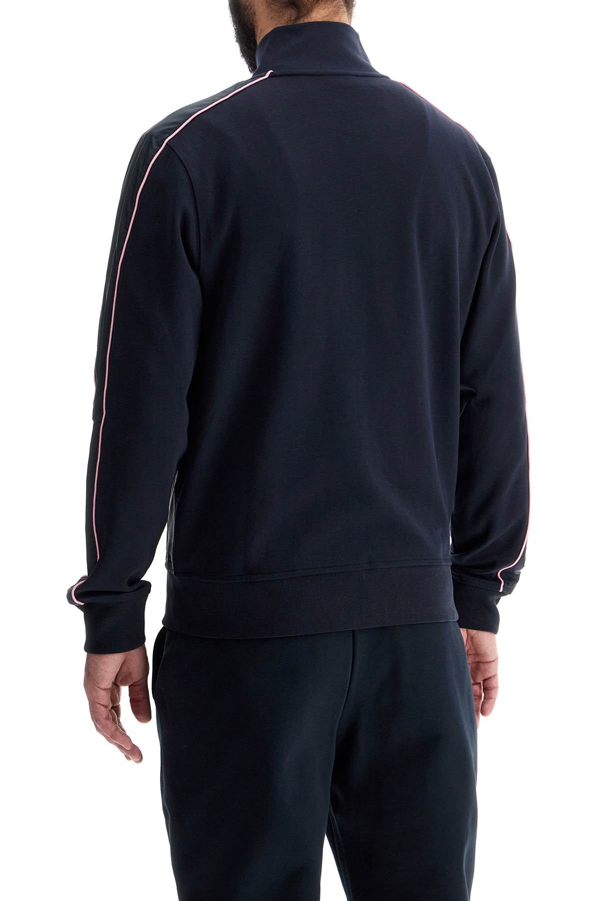 EDEN PARK dark blue high collar zip sweatshirt