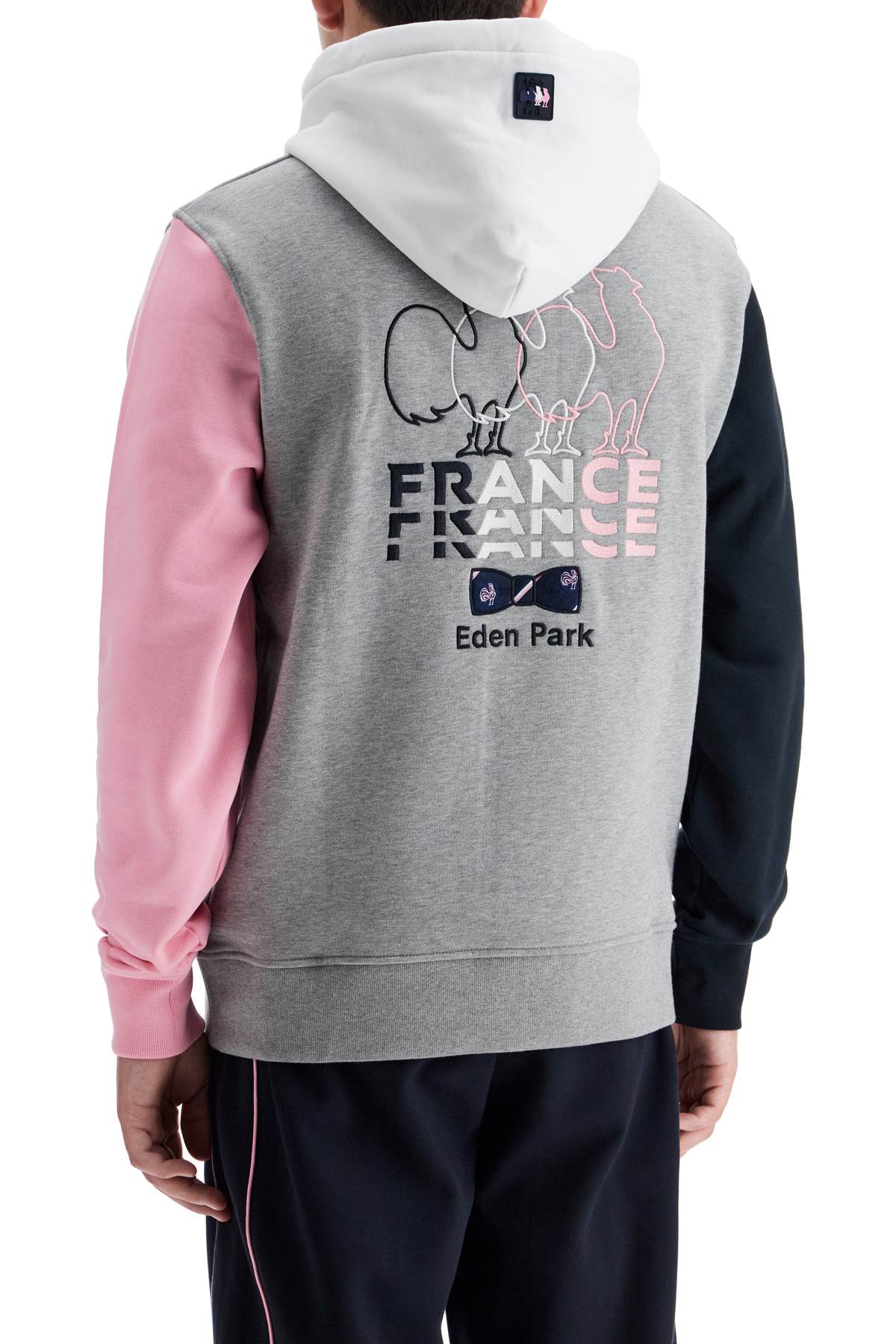 EDEN PARK hooded color block sweatshirt