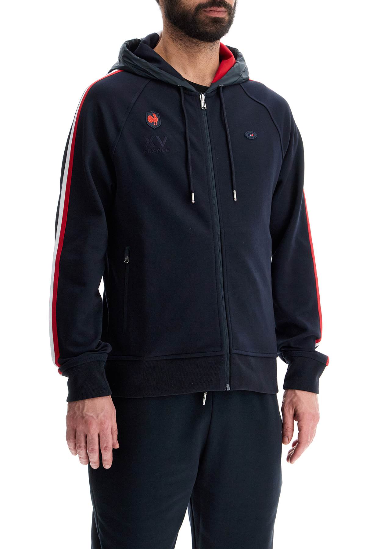 EDEN PARK navy blue zip hoodie cotton polyester