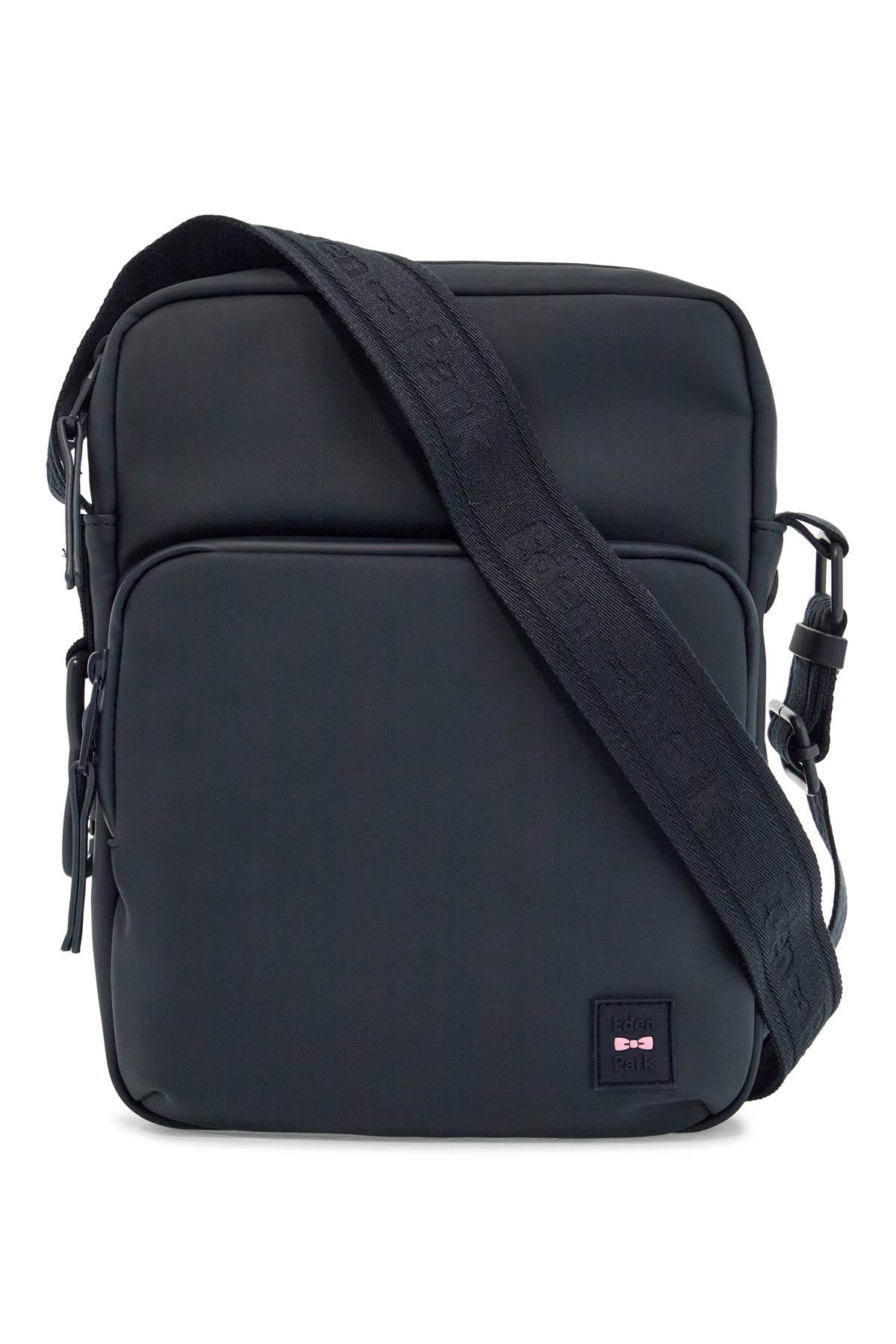 EDEN PARK elegant blue faux leather crossbody bag for men with zip and adjustable strap