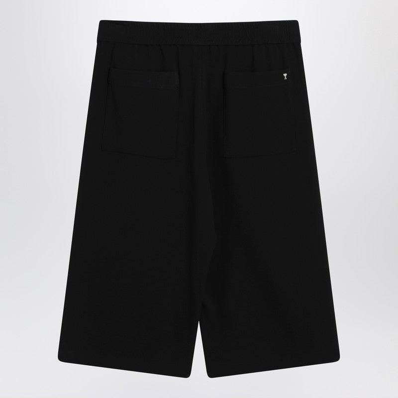 Ami Paris Bermuda wide black in cotton