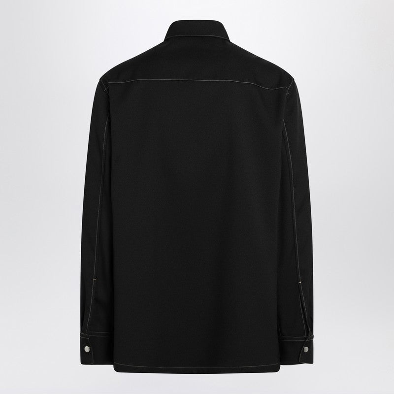 Jil Sander Black zipped shirt jacket