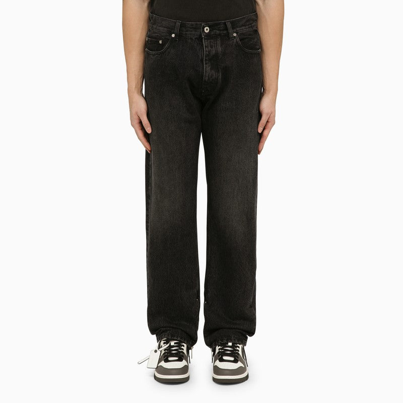 Off White Off-White™ Black jeans with logo patch