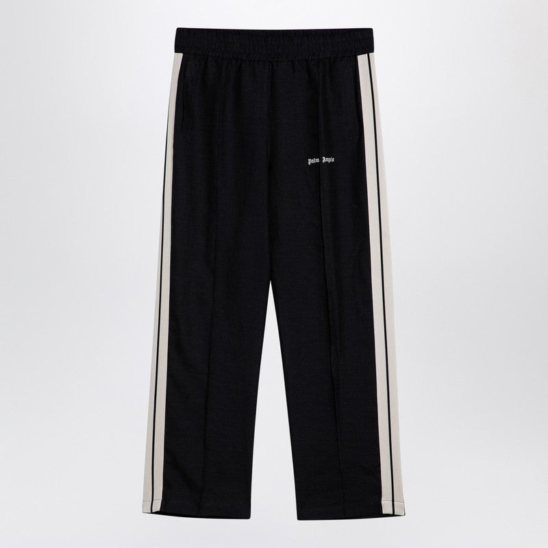 Palm Angels Anthracite grey linen sports trousers