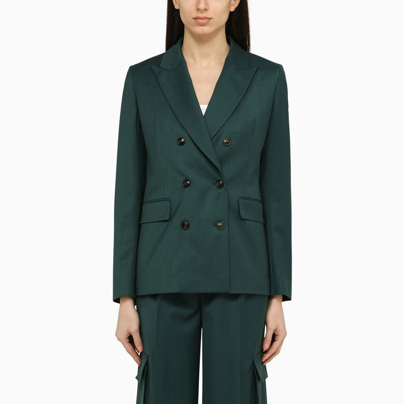 AMIRI Forest green double-breasted jacket in wool