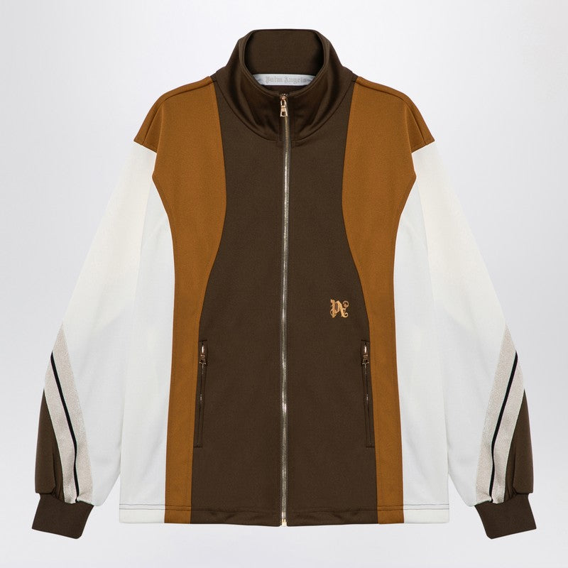 Palm Angels Sweatshirt over colour-block brown/ochre