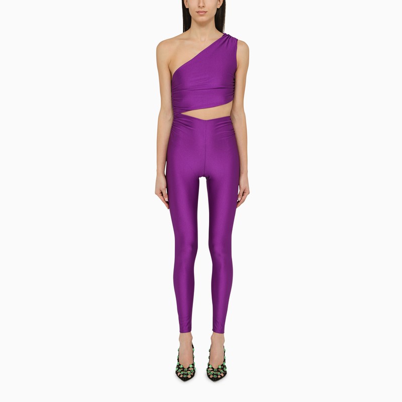 THE ANDAMANE Purple symmetrical close-fitting jumpsuit