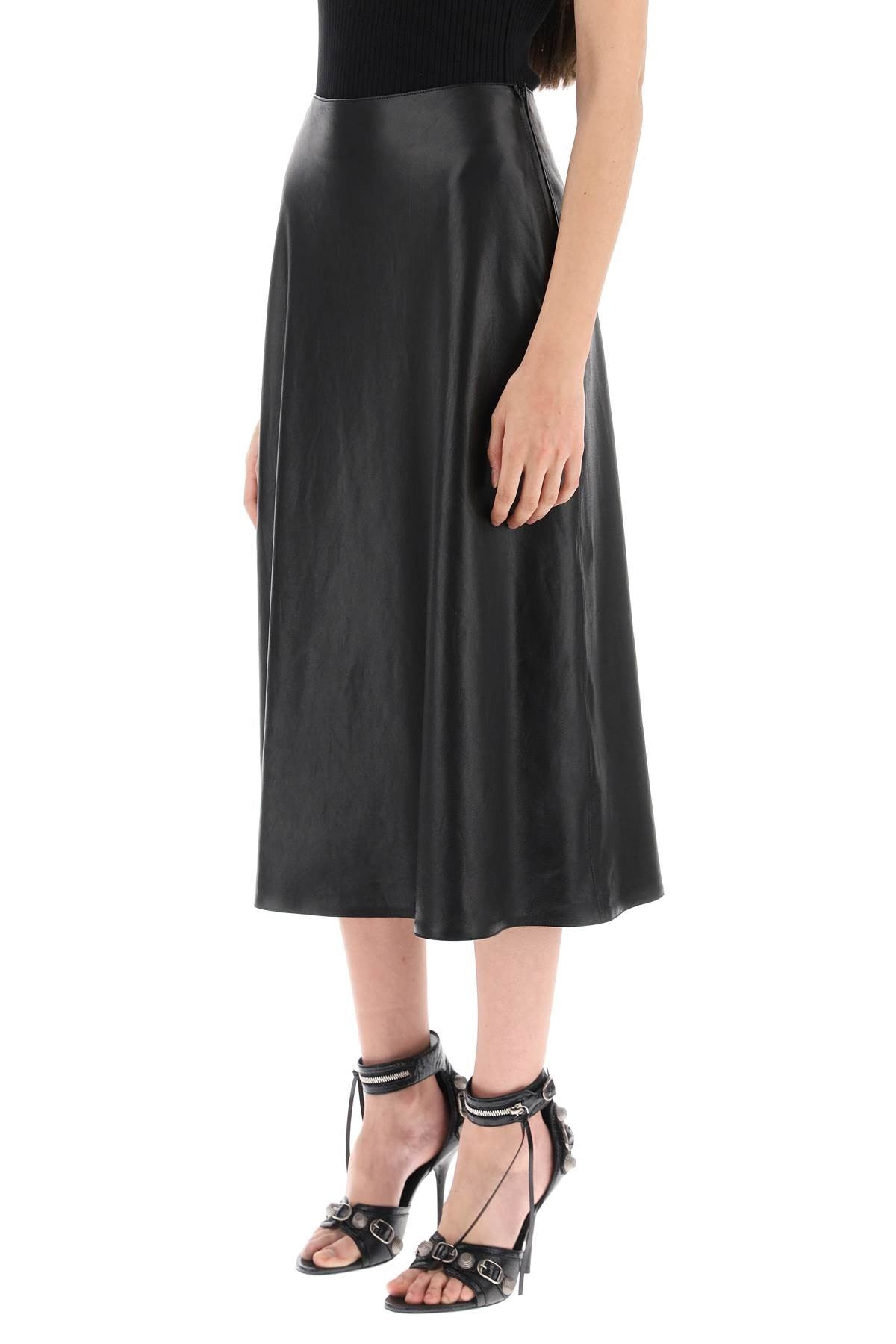 A-Line Leather Skirt