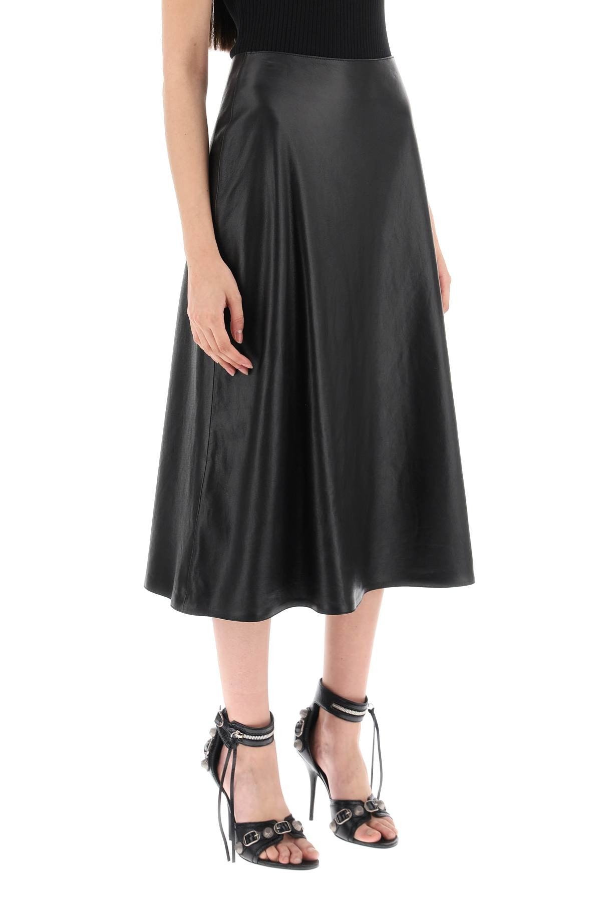 A-Line Leather Skirt