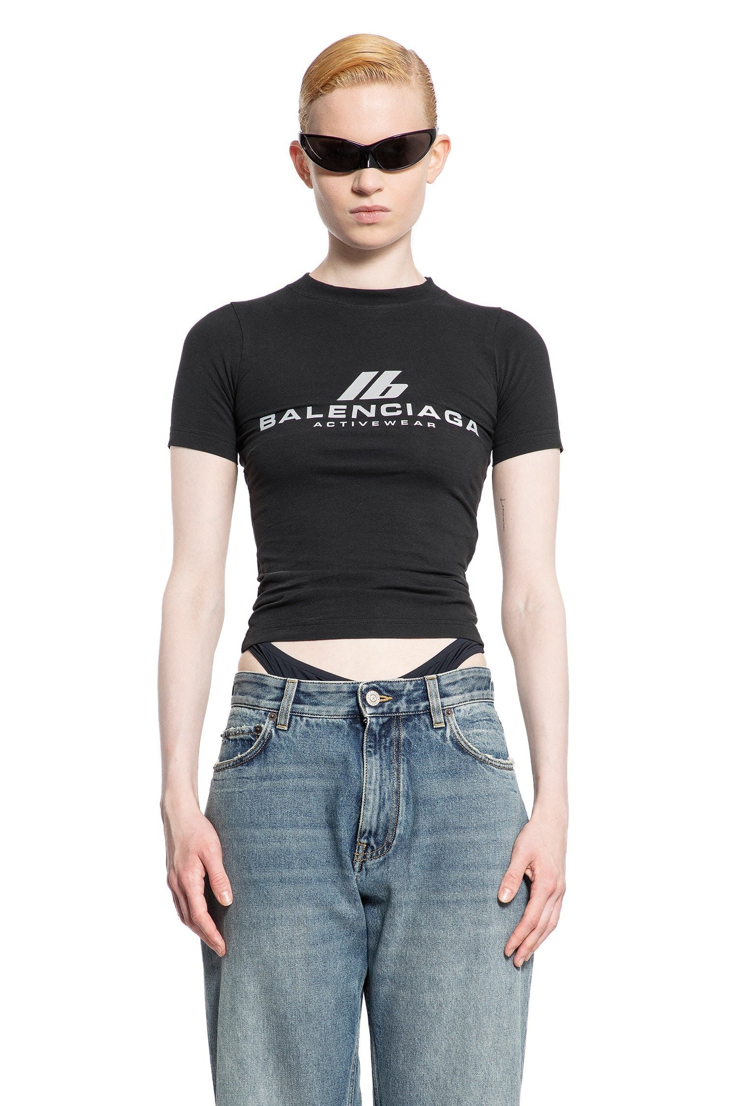 Activewear T-Shirt Fitted In Peeling Stretch Jersey