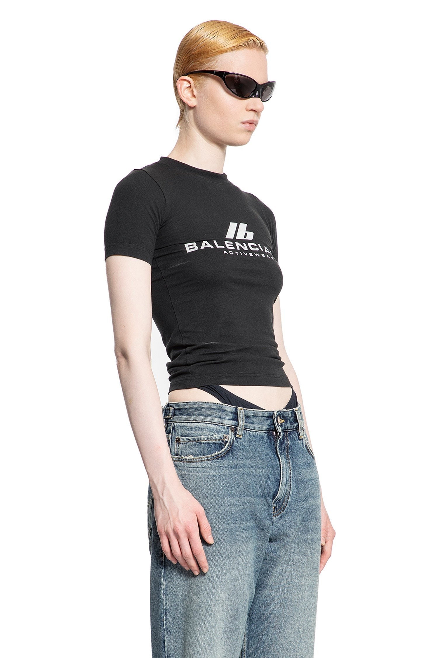 Activewear T-Shirt Fitted In Peeling Stretch Jersey