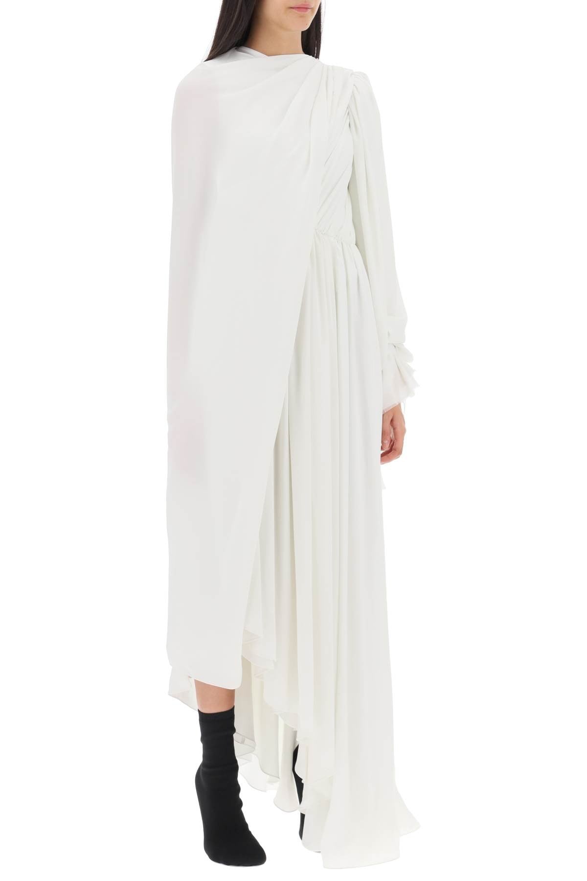 all in draped maxi dress
