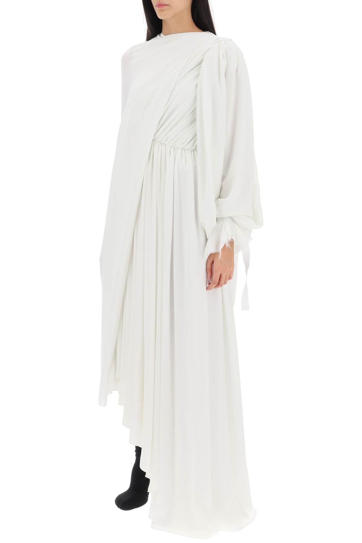 all in draped maxi dress