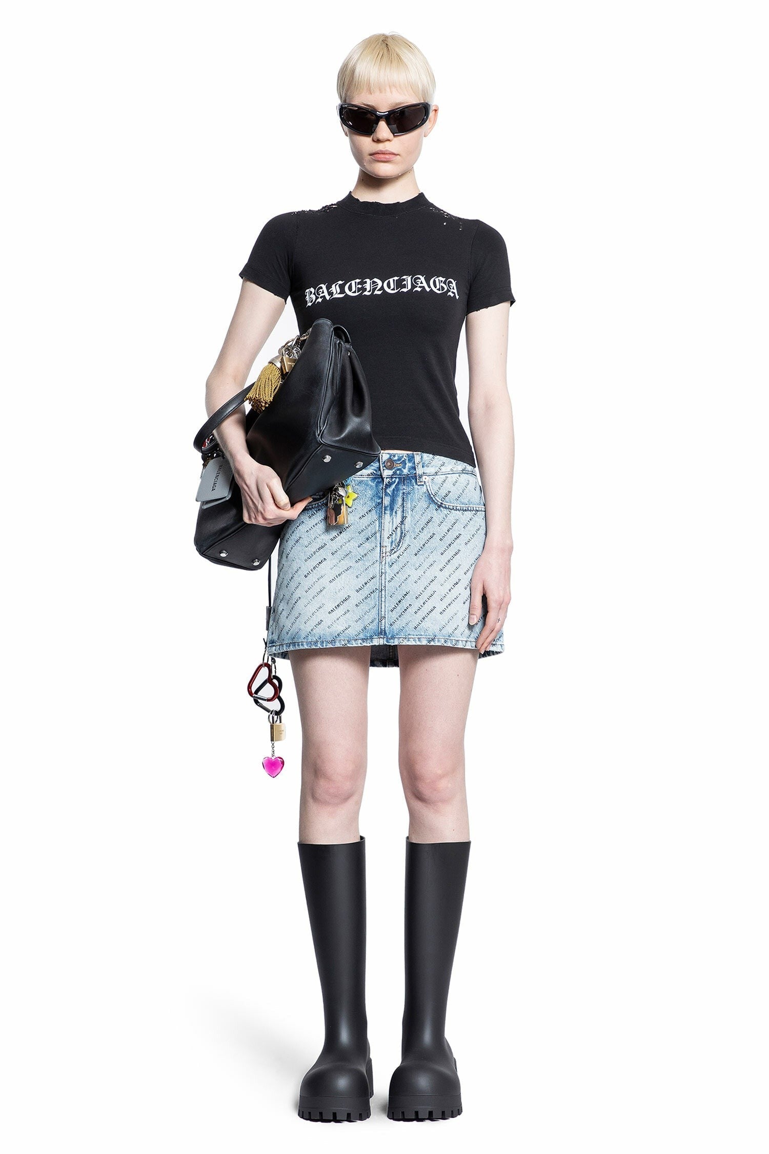 All Over Logo Low Waist Mini Skirt