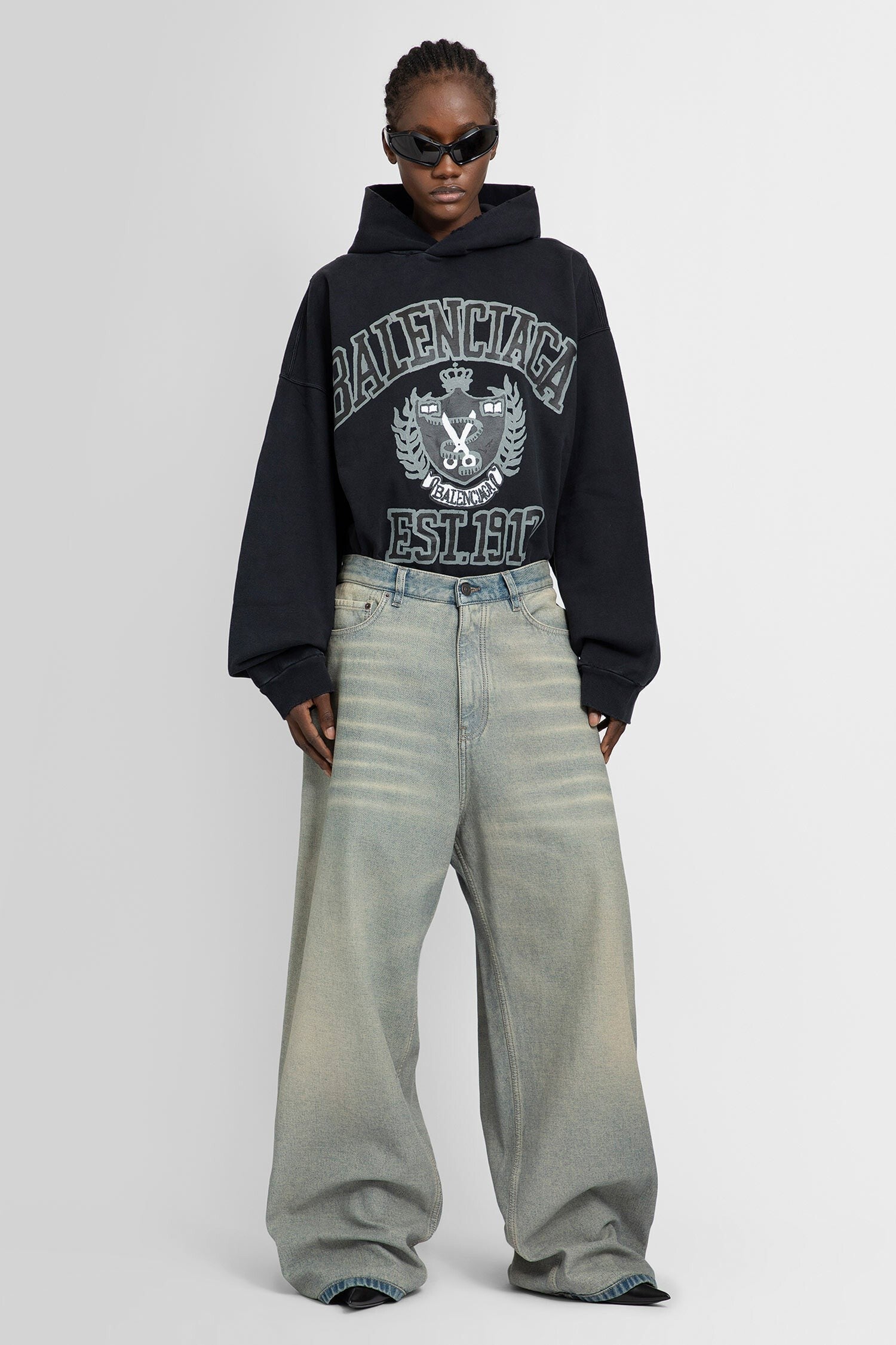 Baggy Pants In Light Indigo Denim