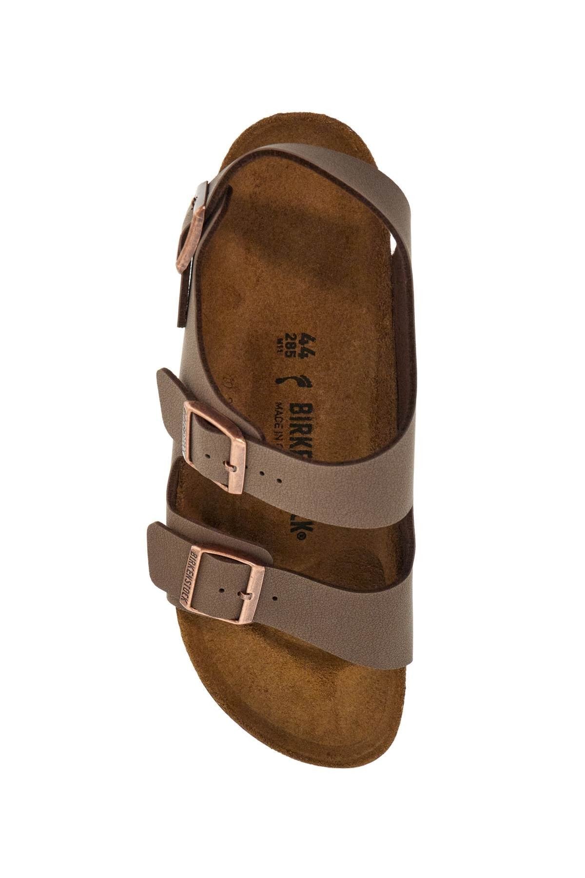 birkoflor mocca sandals with cork sole and adjustable straps milano