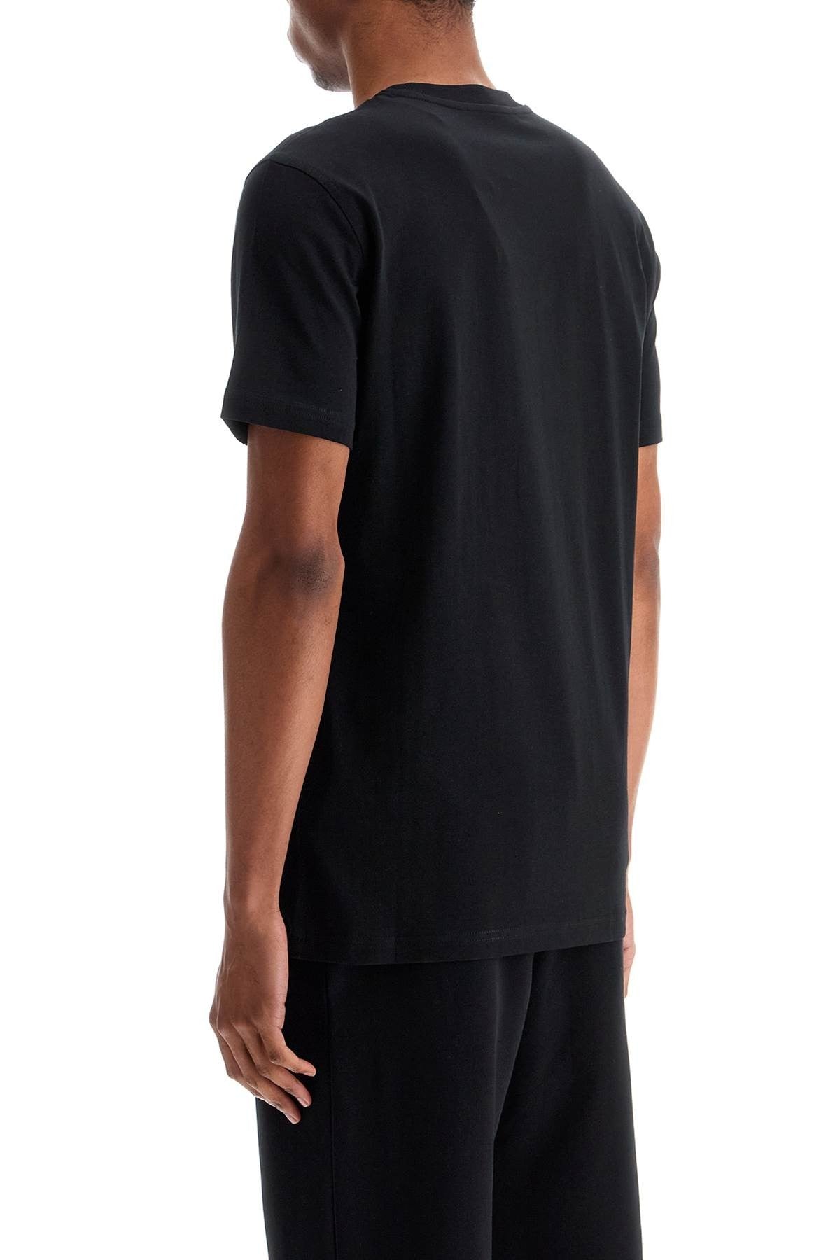 black cotton t-shirt with bear print