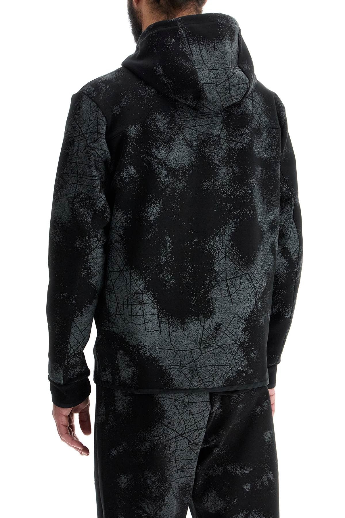 black zip hoodie cotton polyester autumn winter