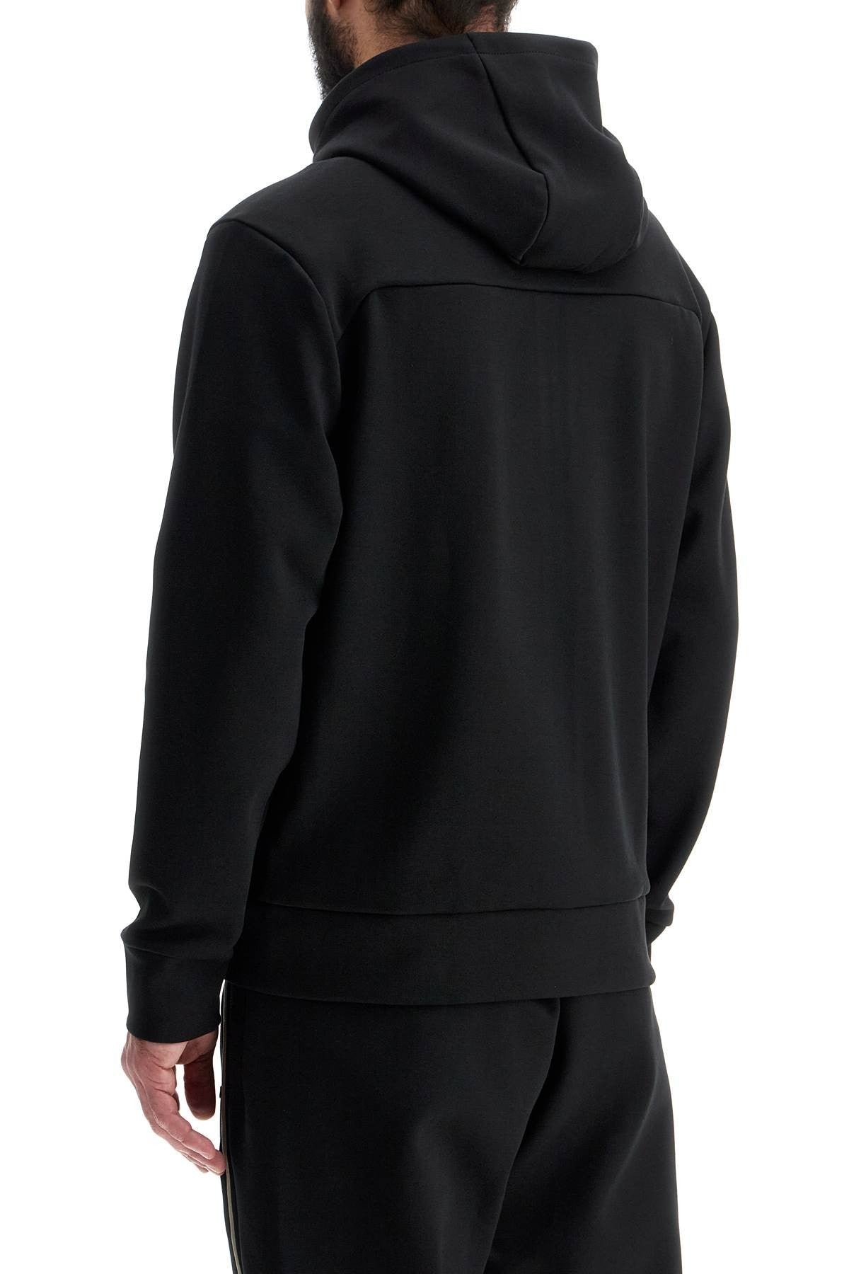 black zip-up hoodie for men saggy 1