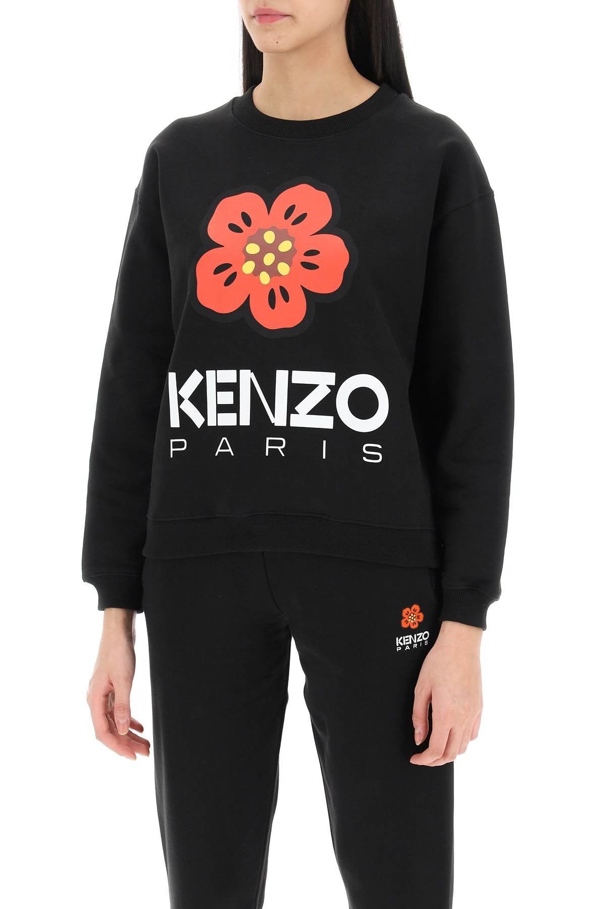 bokè flower crew-neck sweatshirt