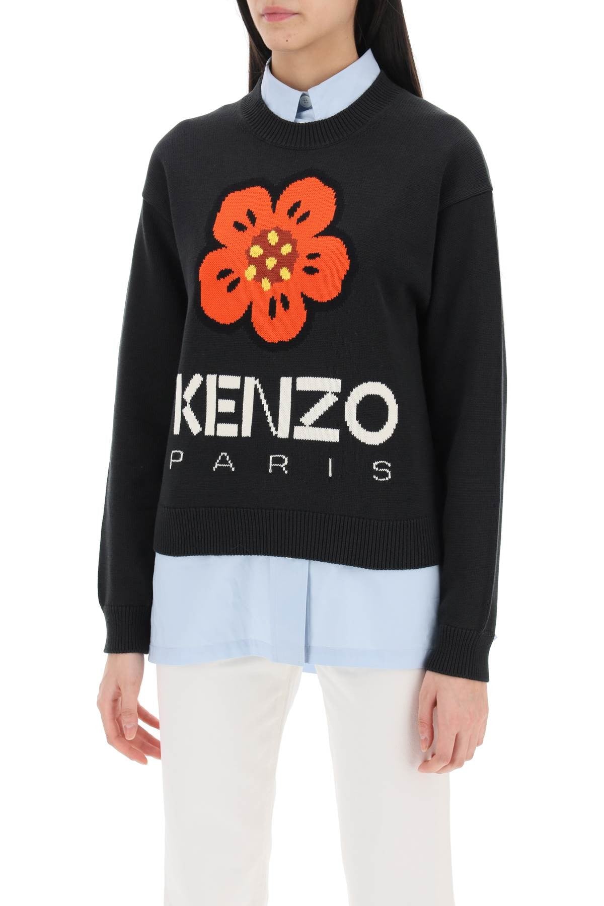 Bokè Flower Sweater In Organic Cotton