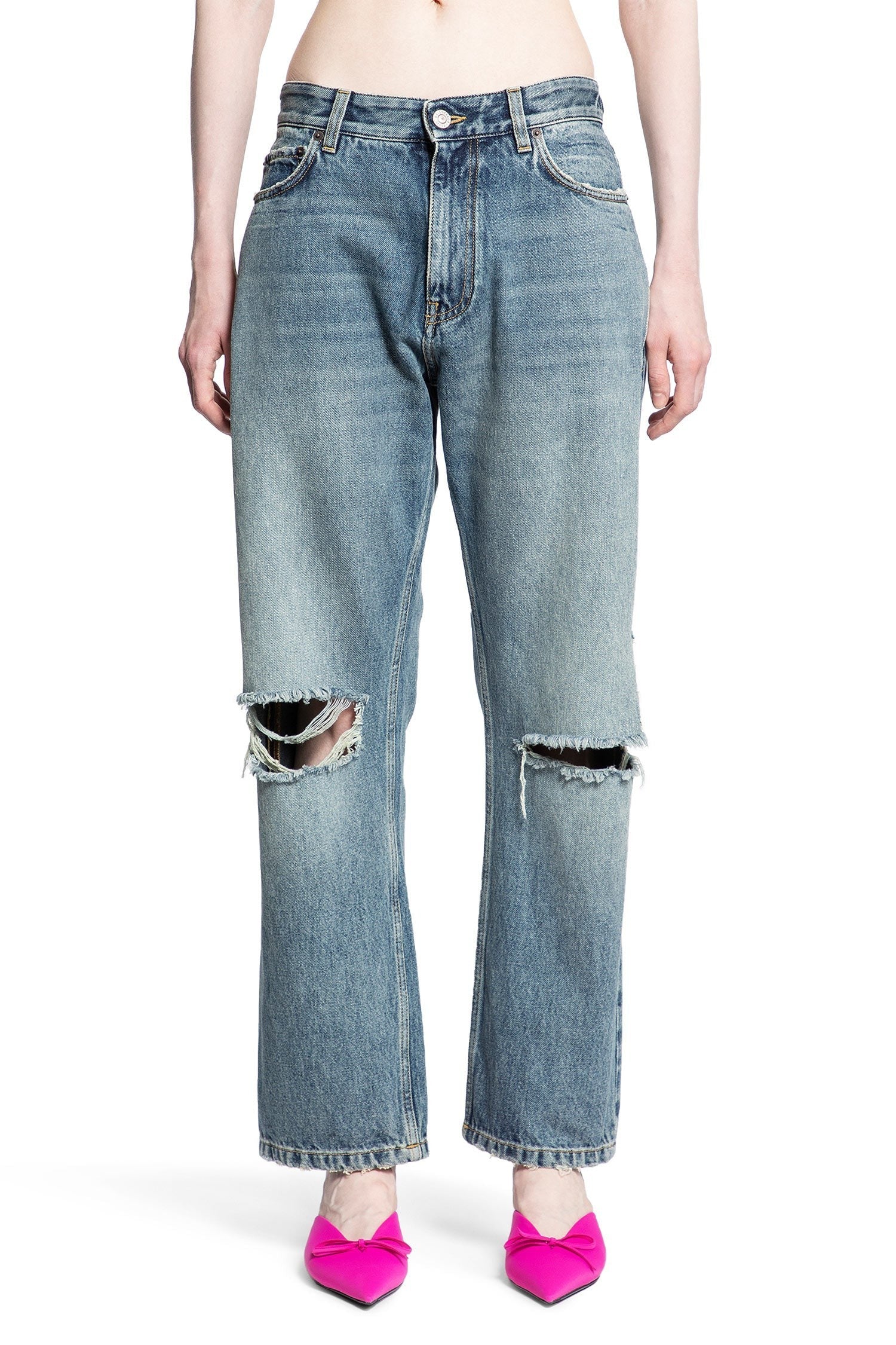 Buckle Loose Fit Jeans