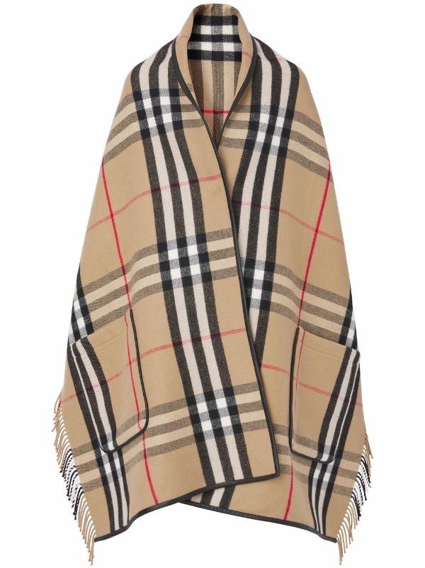 Burberry Merino Wool Cashmere Giant Check Helene Pocket