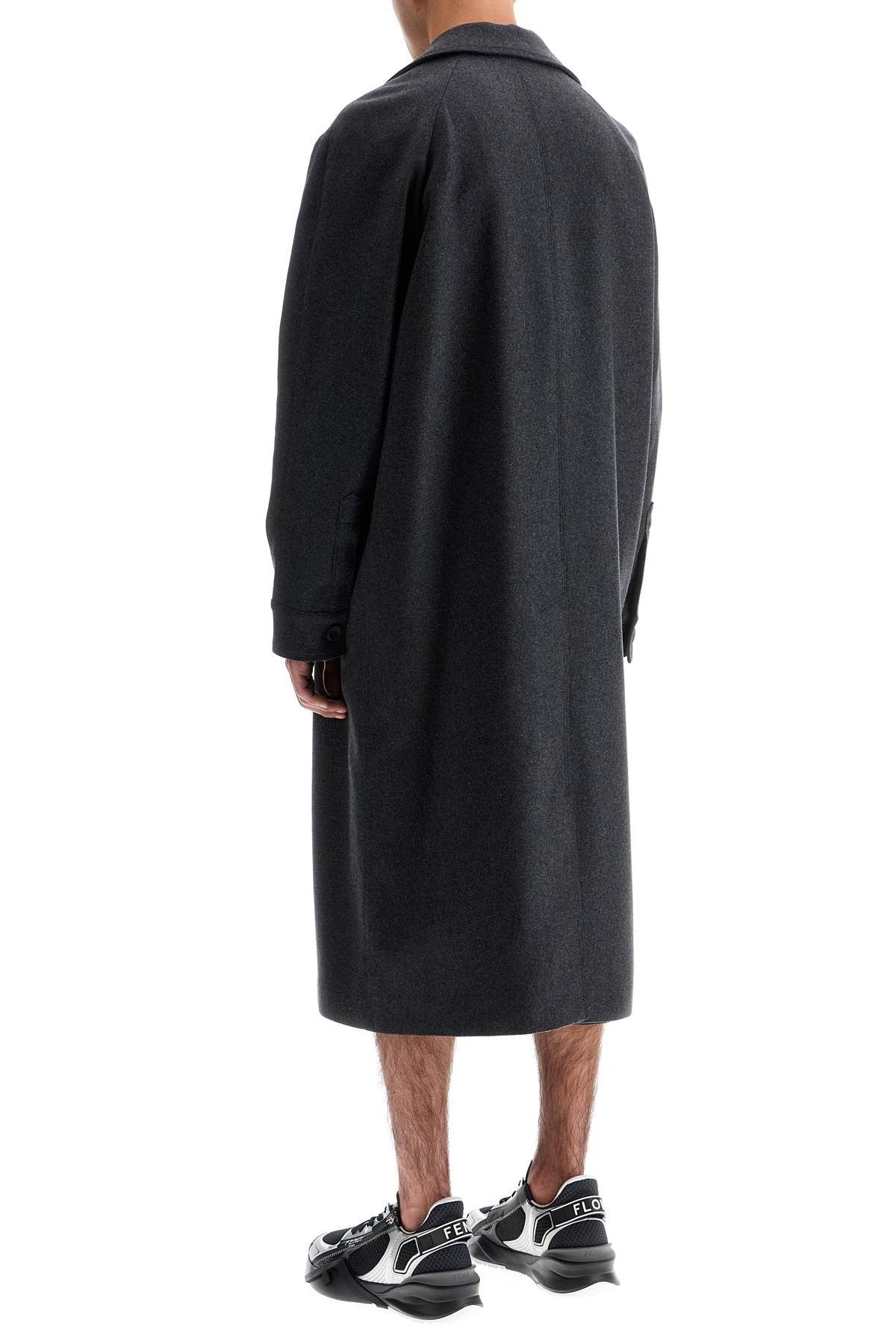 Cashmere Coat With Ff Pocket