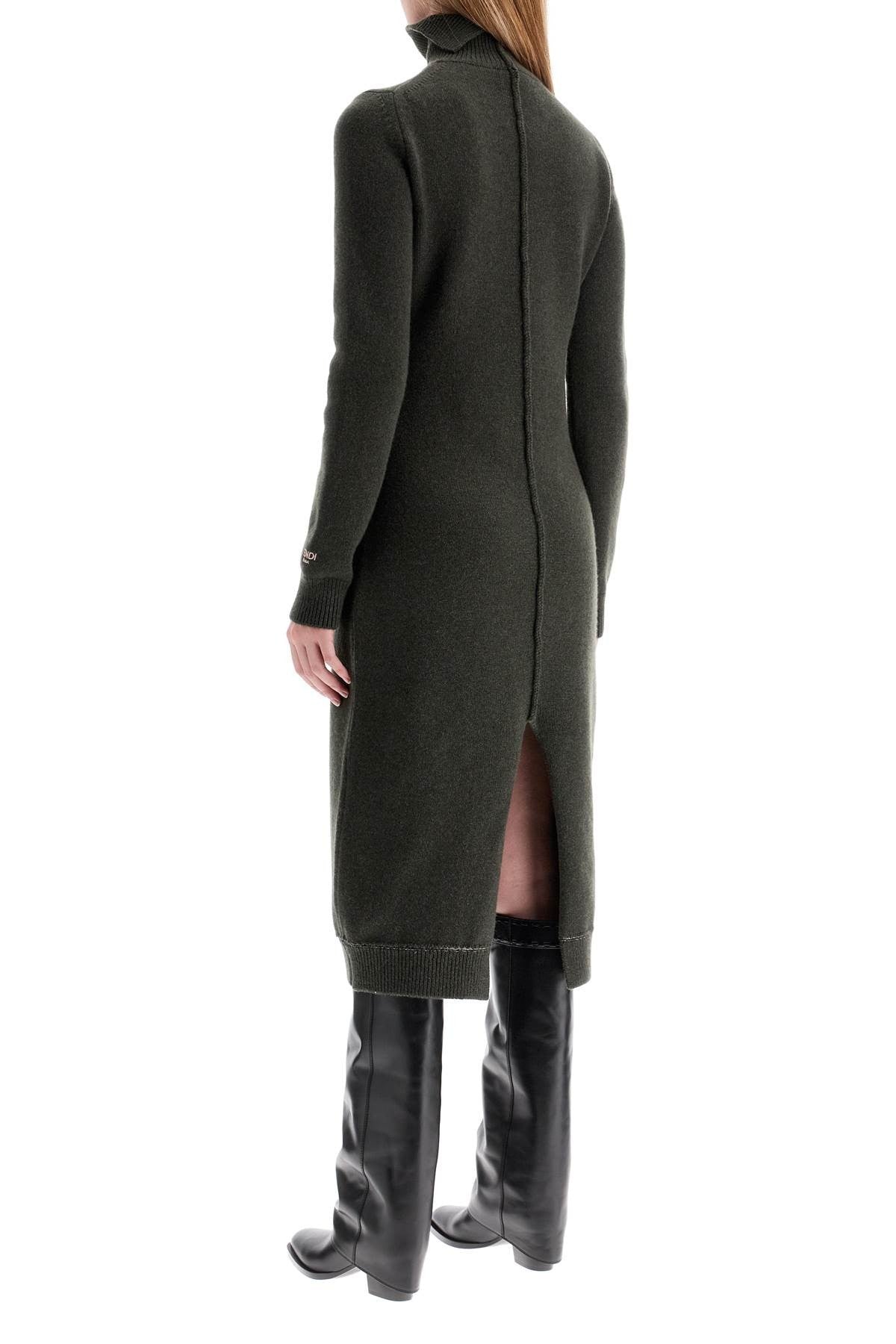 Cashmere High-Neck Midi Dress