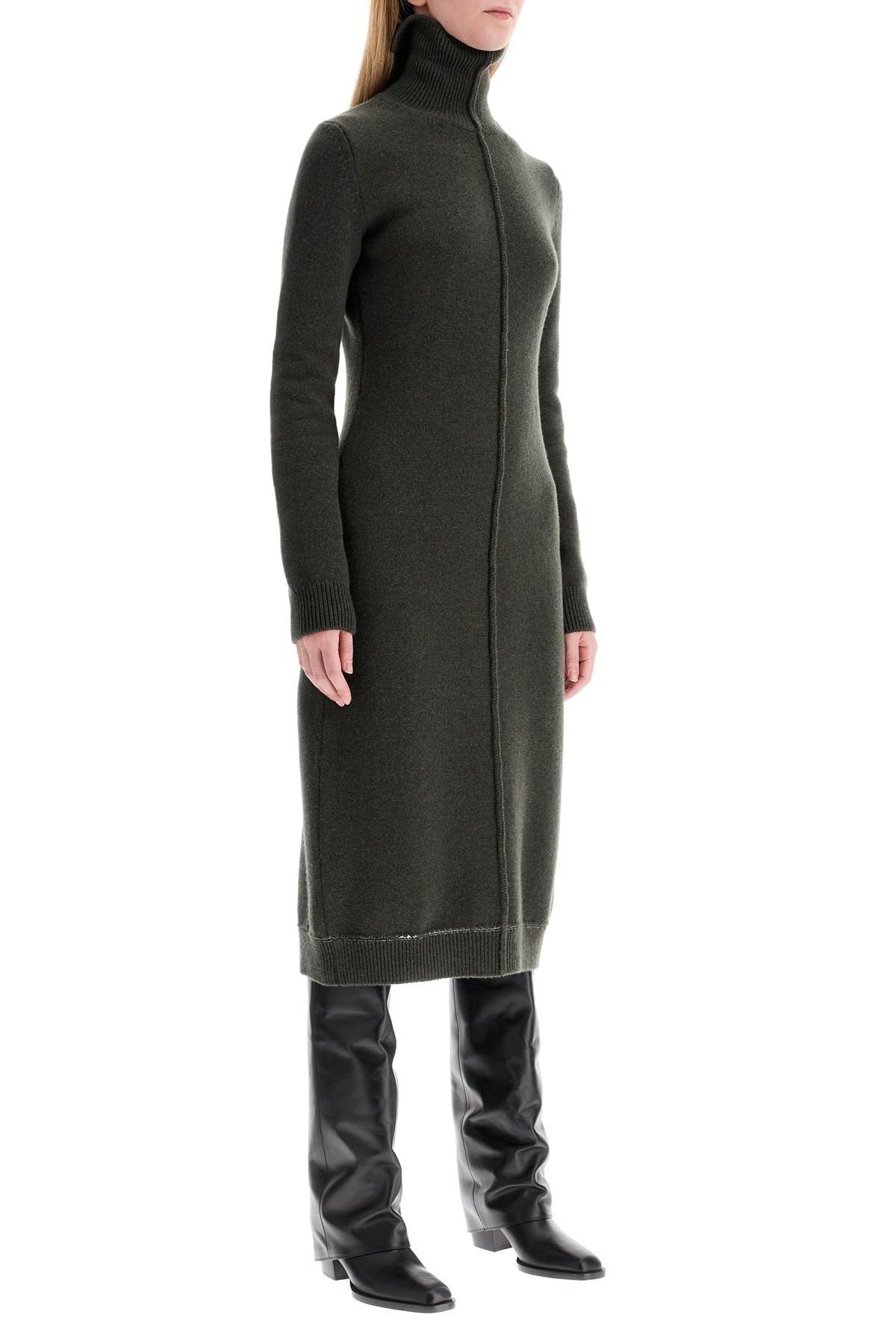 Cashmere High-Neck Midi Dress