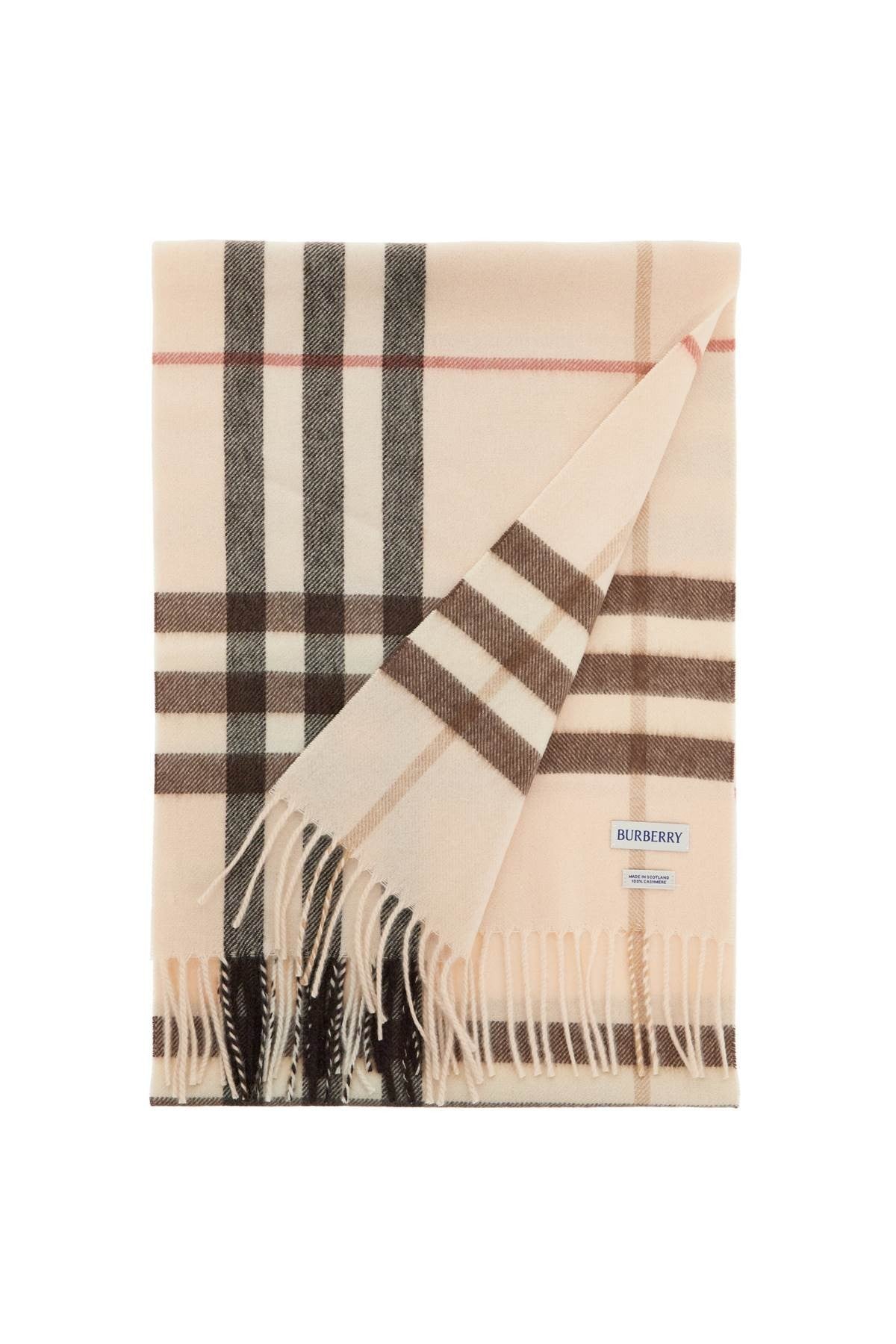 check cashmere scarf