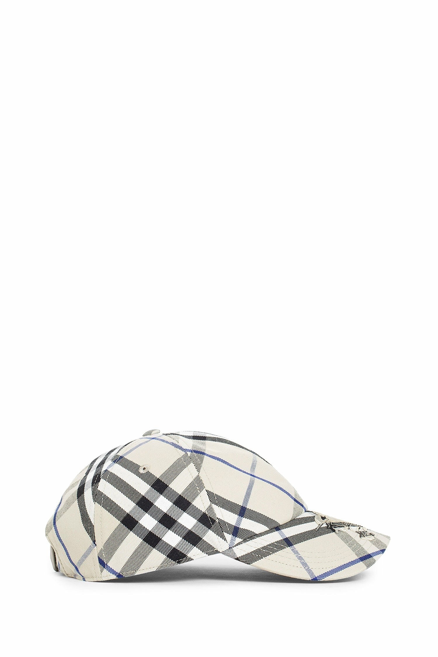 Check Cotton Blend Baseball Cap