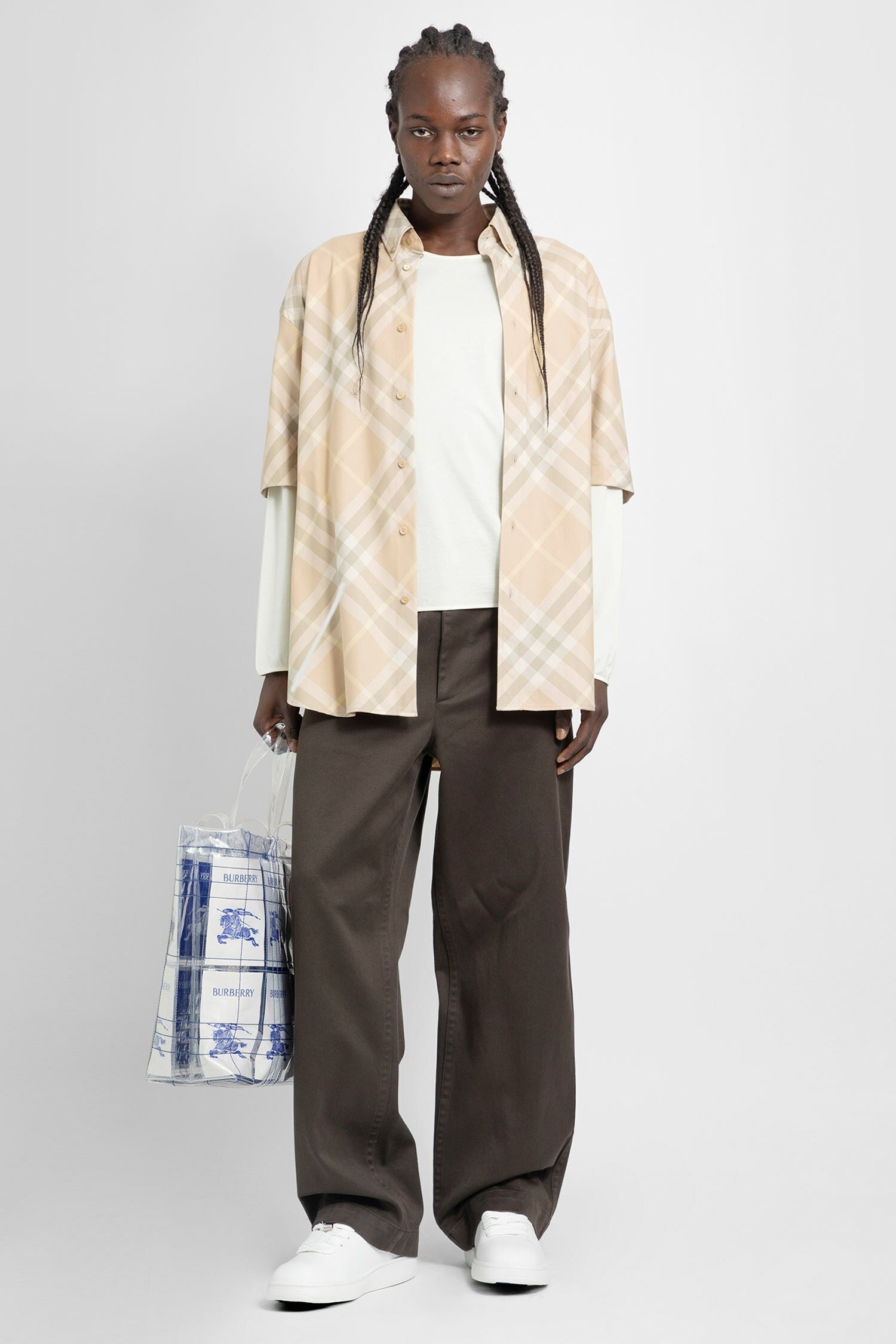 Check Cotton Short Sleeves Shirt