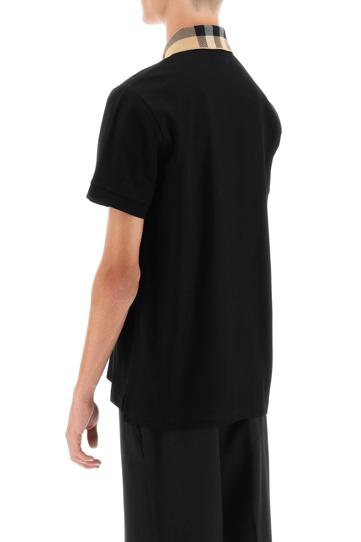 cody polo shirt with check collar