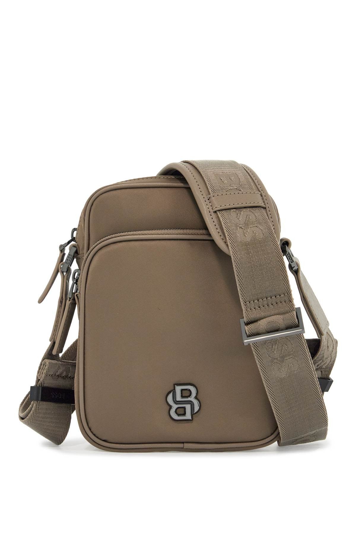 compact green crossbody bag in recycled material