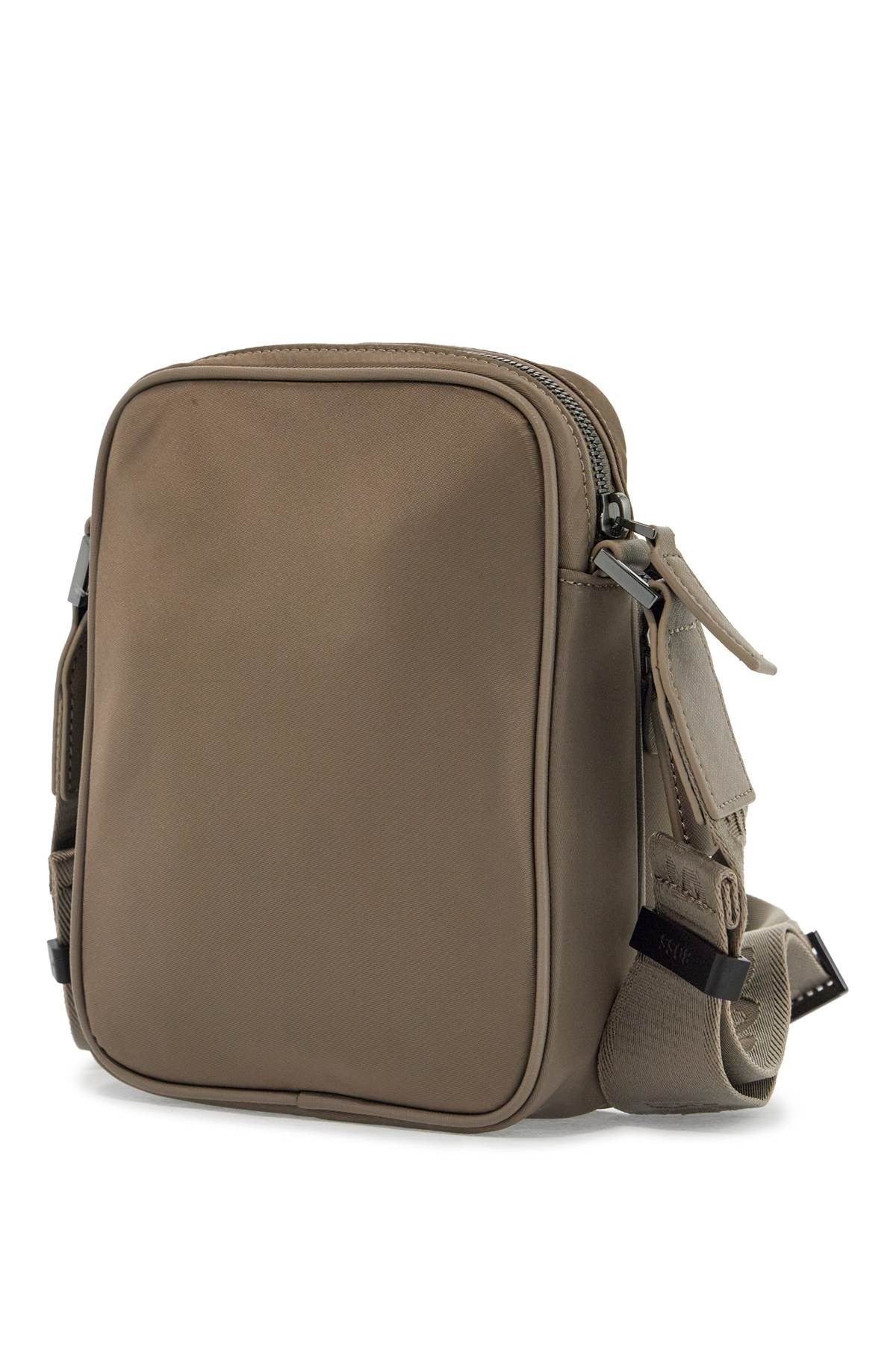 compact green crossbody bag in recycled material