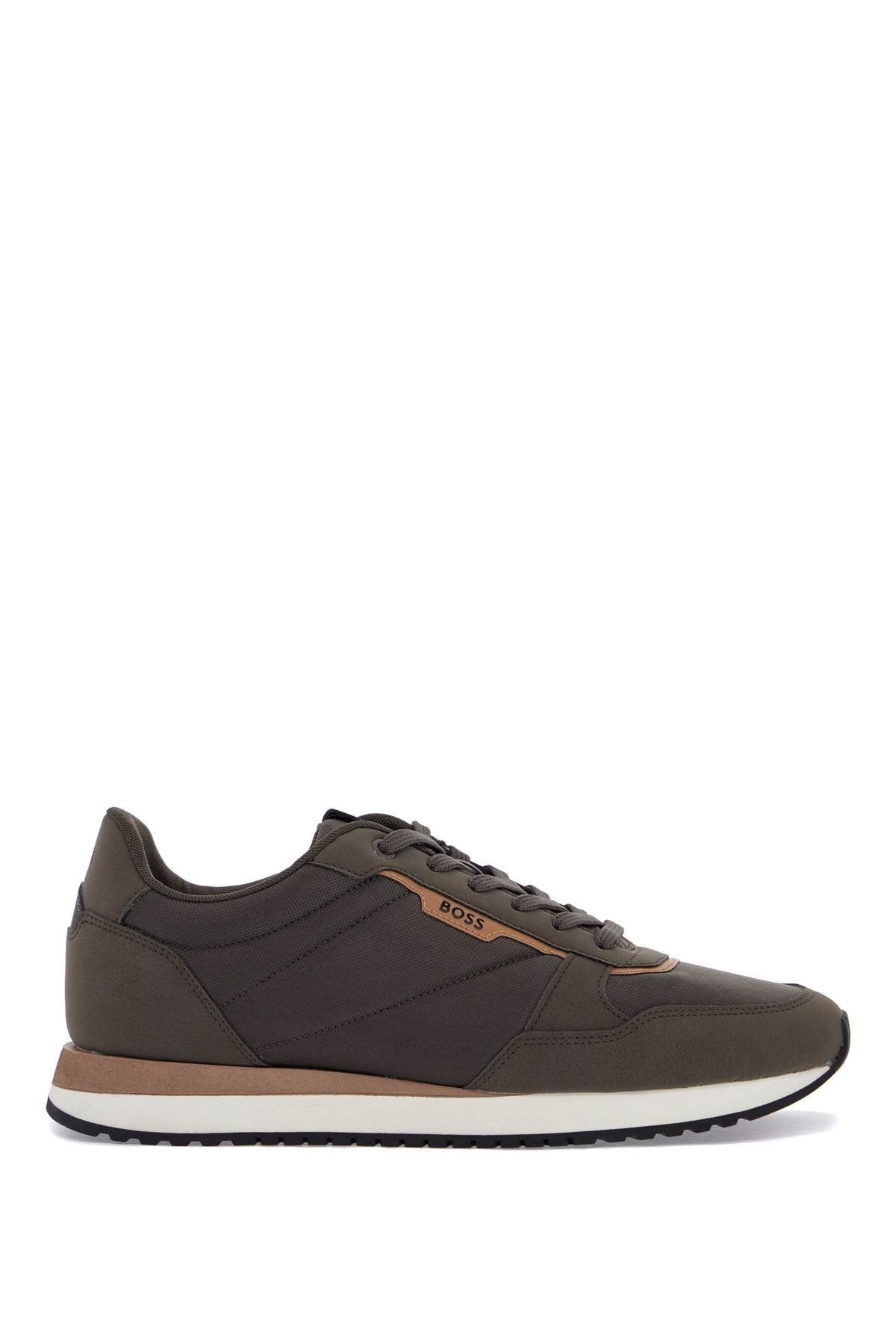 contemporary breathable dark green sneakers for men