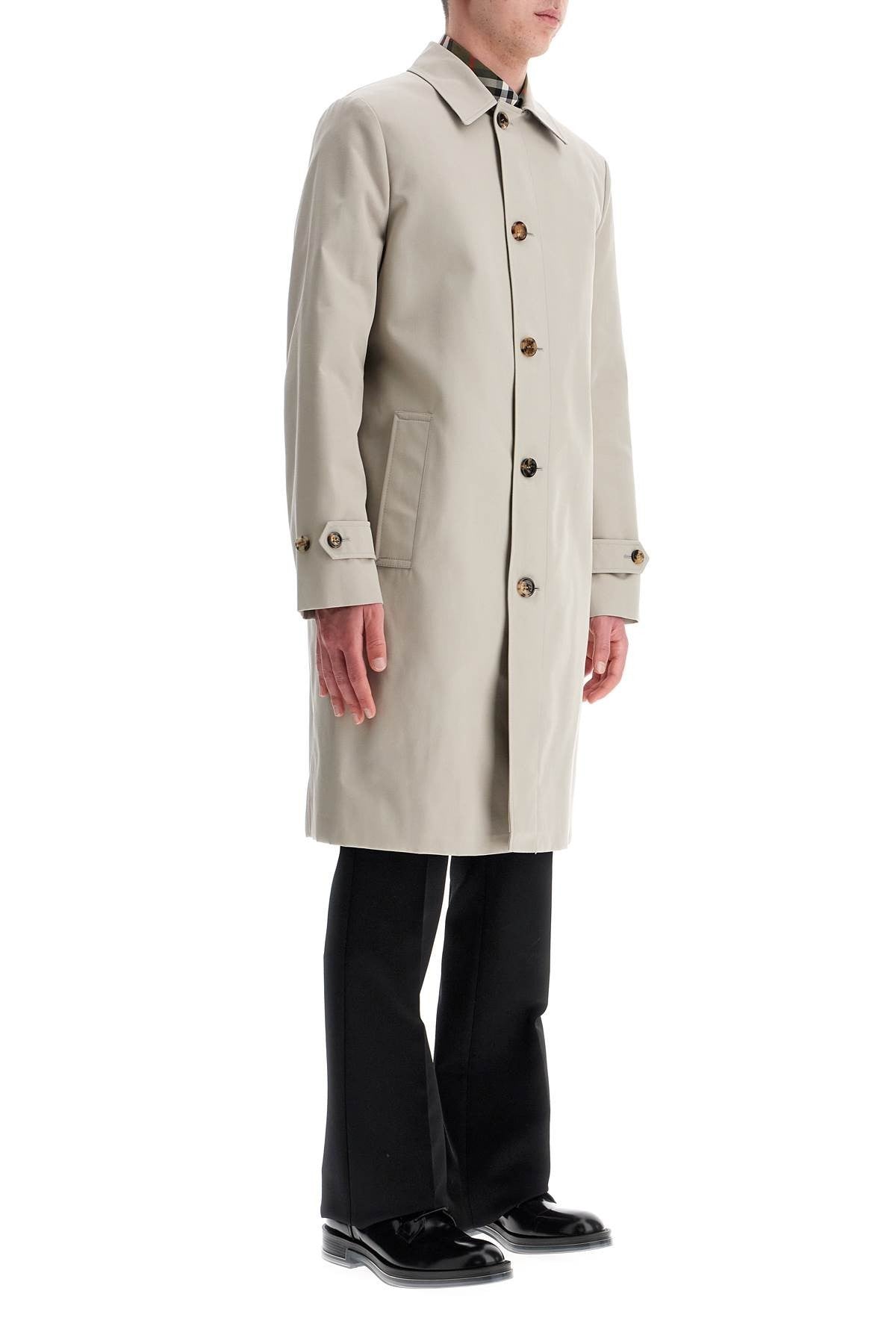 cotton blend car coat in mist