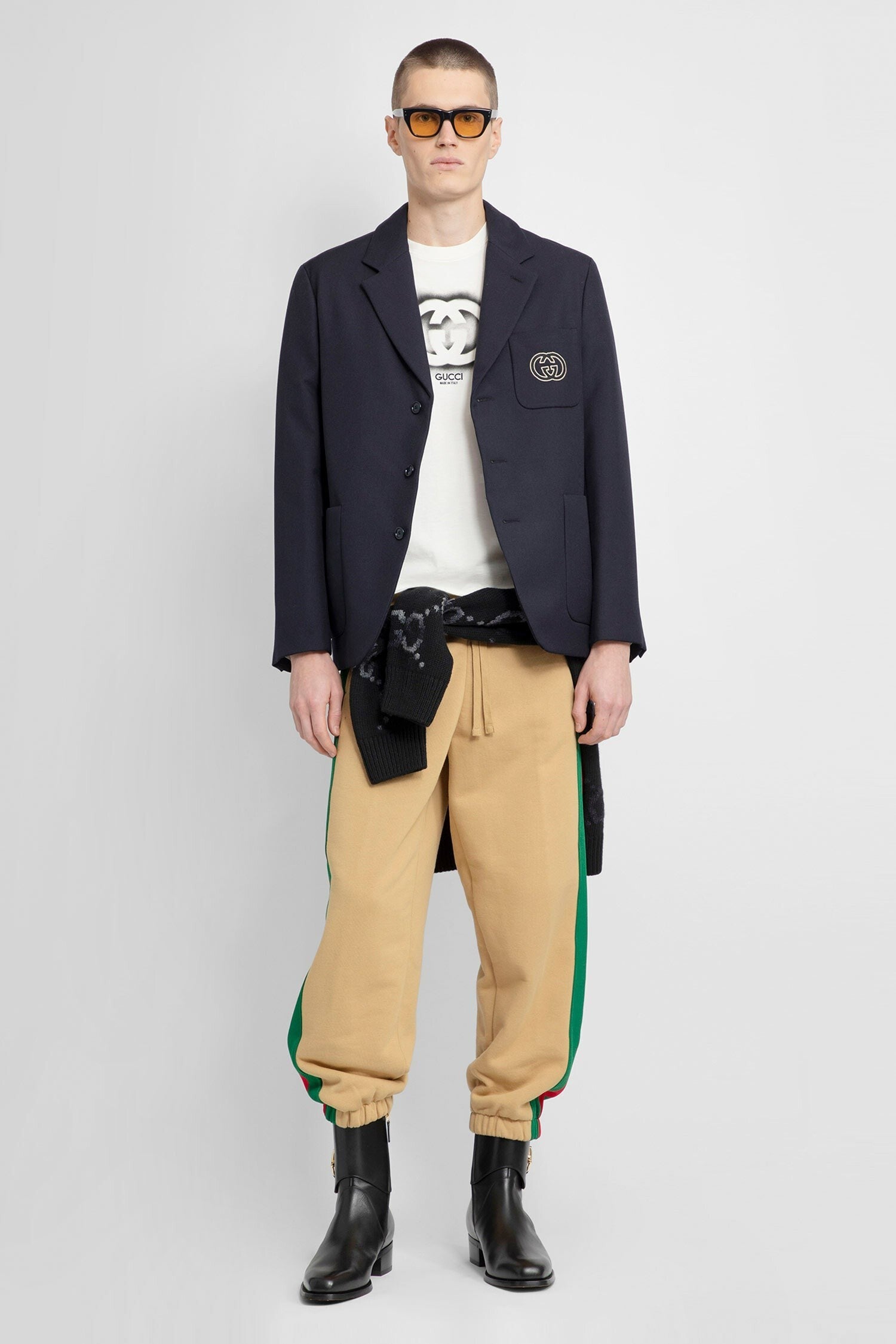 cotton jersey web sweat pants