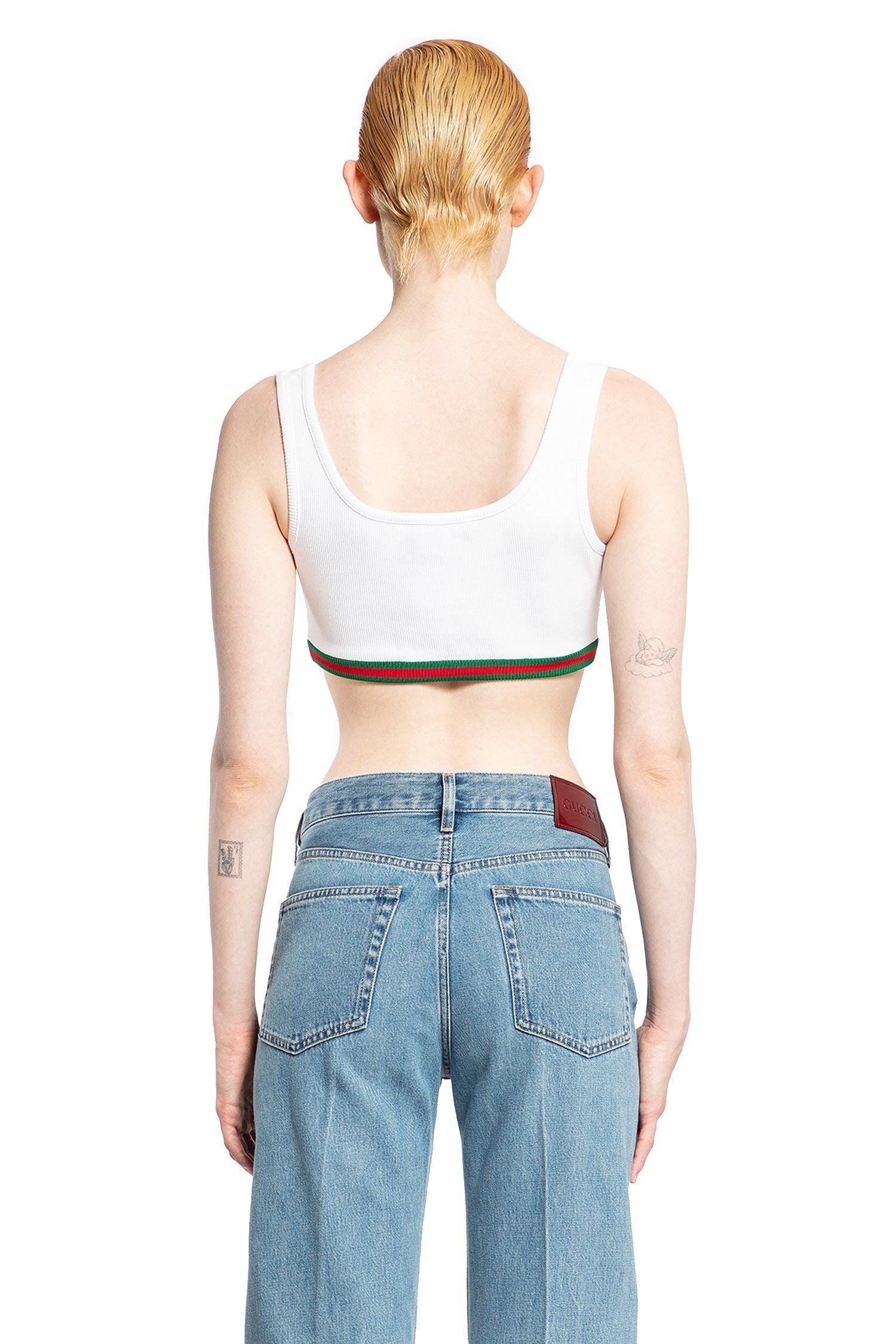 Cotton Rib Web Crop Top