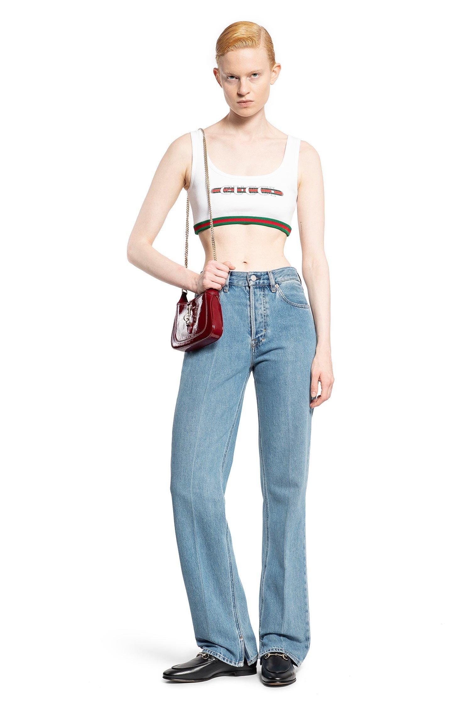 Cotton Rib Web Crop Top