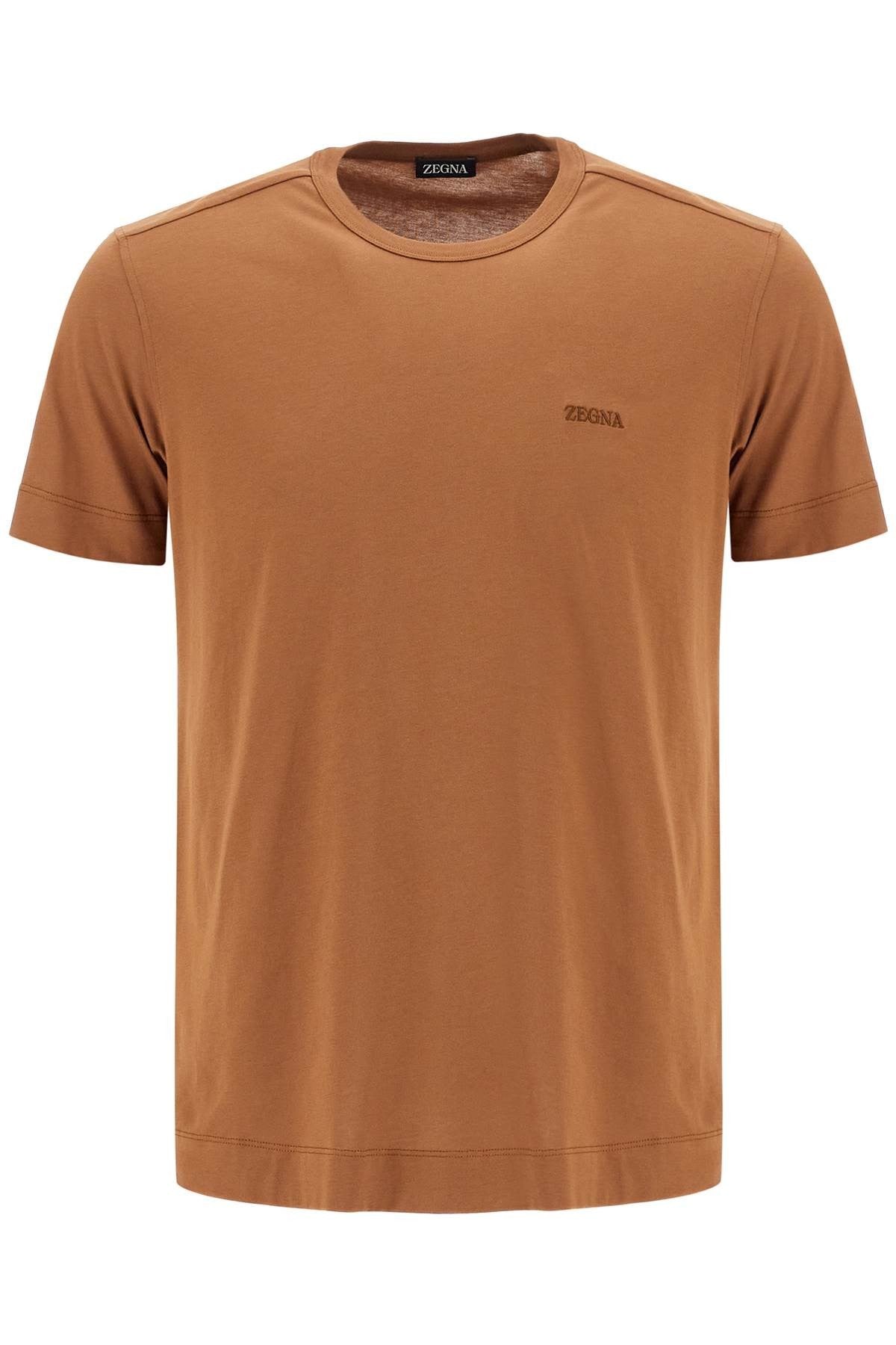 crewneck t-shirt with embroidered