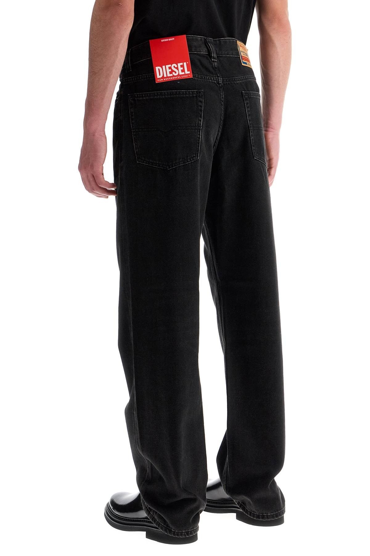 d-macro black wide leg jeans