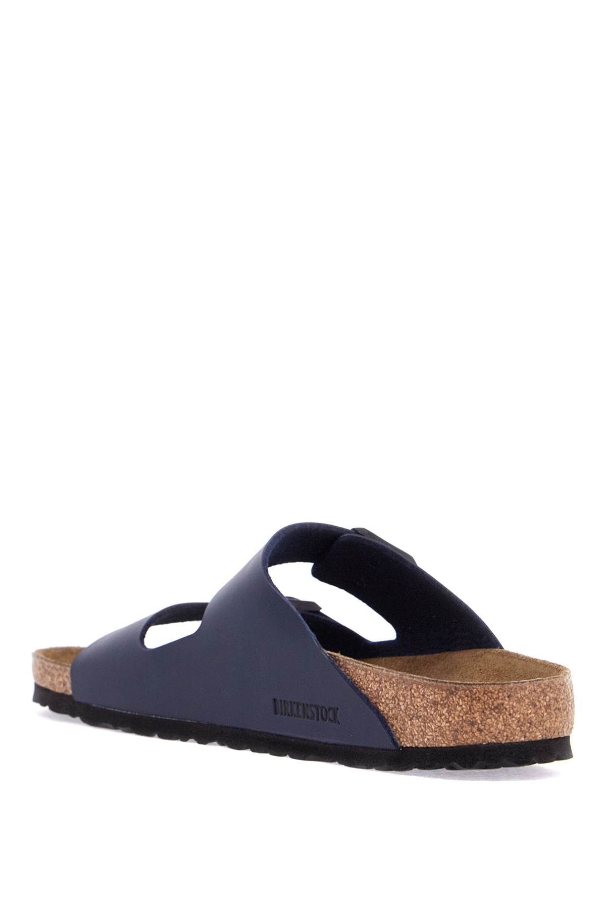 dark blue arizona sandals in birkoflor with cork sole